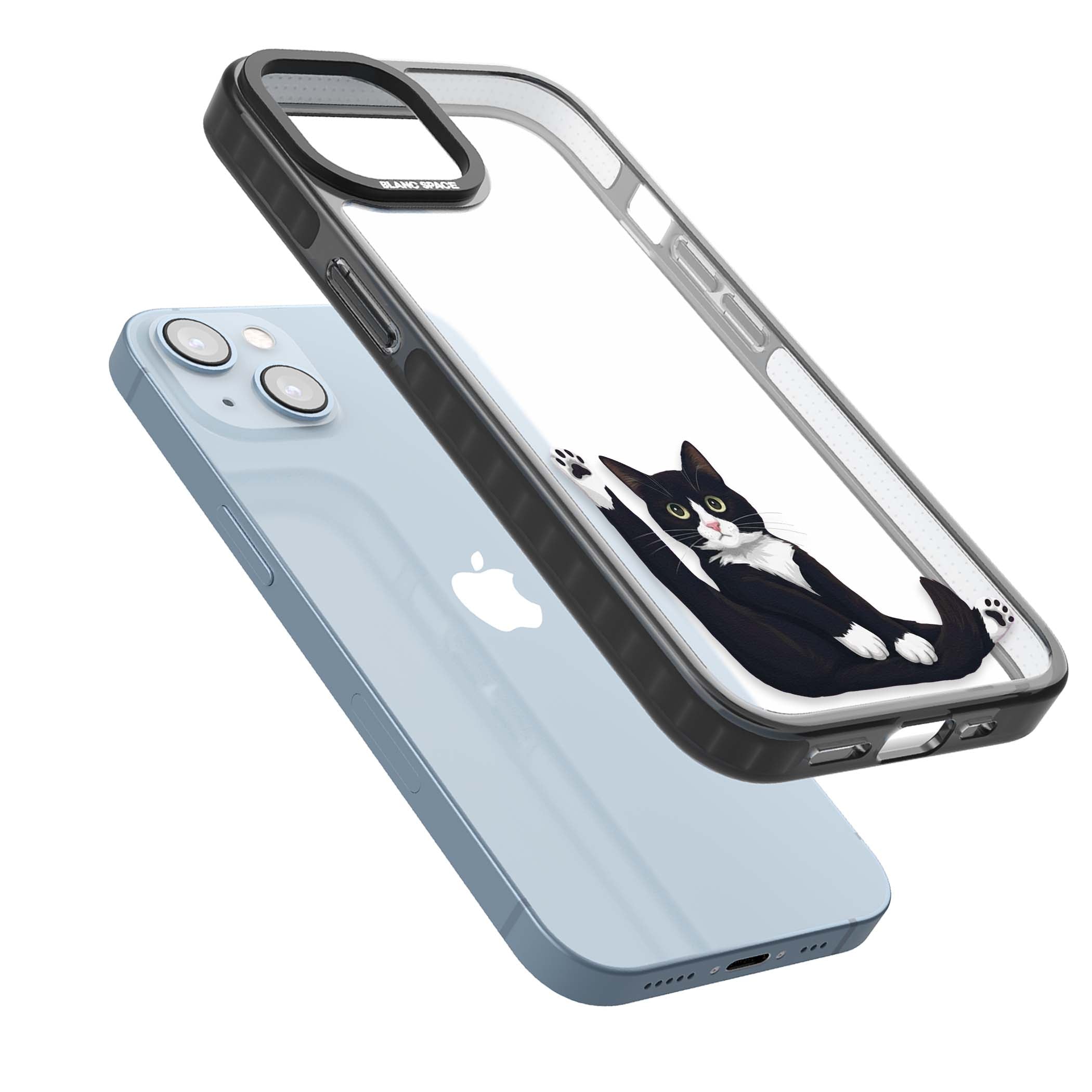 Mid-Groom Cat animals iPhone case | Black Impact case for iPhone 13, iPhone 14, iPhone 15