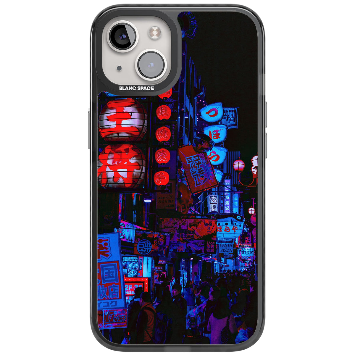 Neon Tokyo iPhone 12 / 12 Pro / iPhone 13 / iPhone 14 / iPhone 14 Plus / iPhone 15 / iPhone 15 Plus Impact Black Phone Case front