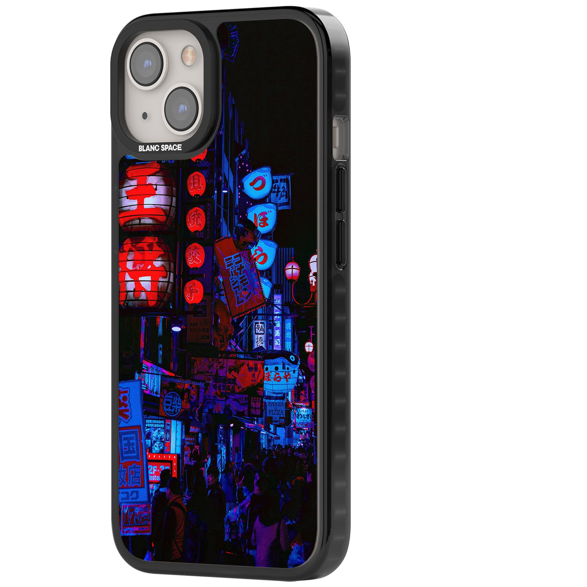 Neon Tokyo iPhone 12 / 12 Pro / iPhone 13 / iPhone 14 / iPhone 14 Plus / iPhone 15 / iPhone 15 Plus Impact Black Phone Case side