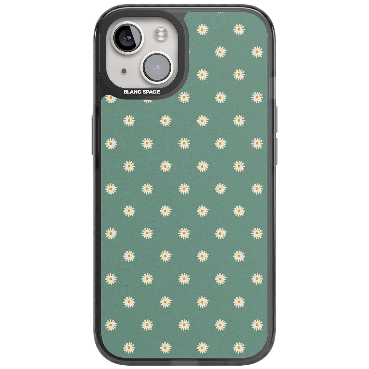 Sage Daisy Floral iPhone 12 / 12 Pro / iPhone 13 / iPhone 14 / iPhone 14 Plus / iPhone 15 / iPhone 15 Plus Impact Black Phone Case front