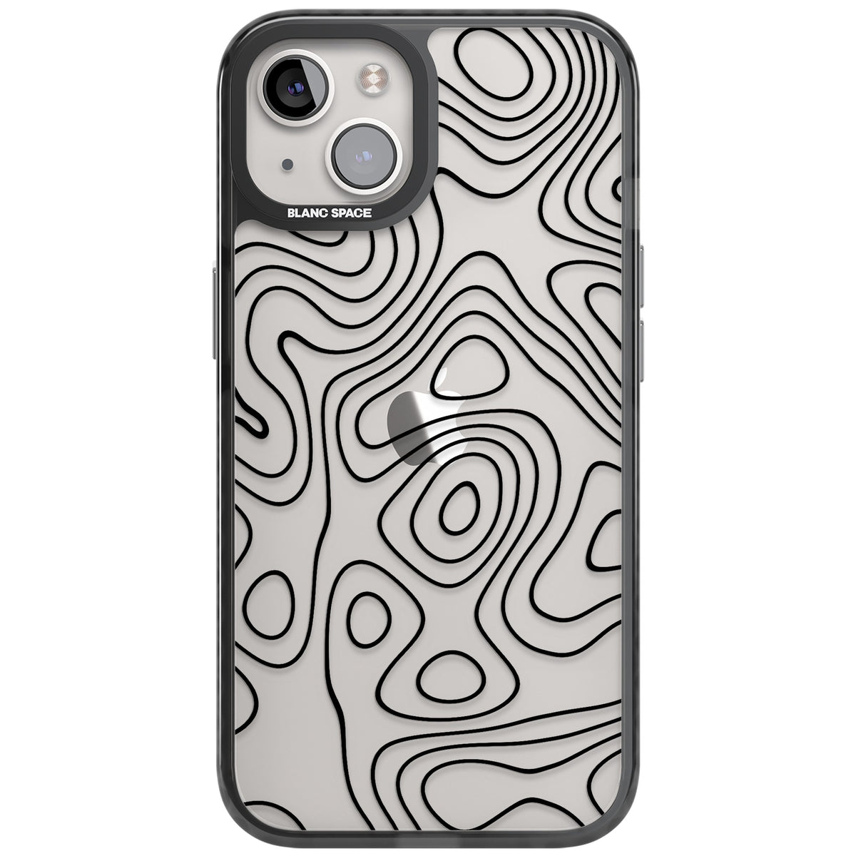 Damascus Steel iPhone 12 / 12 Pro / iPhone 13 / iPhone 14 / iPhone 14 Plus / iPhone 15 / iPhone 15 Plus Impact Black Phone Case front