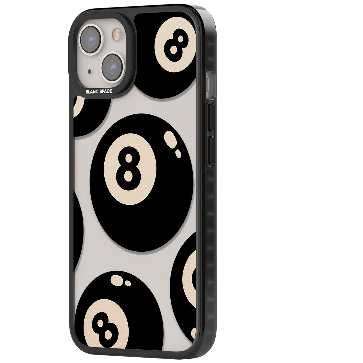 Eights iPhone 12 / 12 Pro / iPhone 13 / iPhone 14 / iPhone 14 Plus / iPhone 15 / iPhone 15 Plus Impact Black Phone Case side