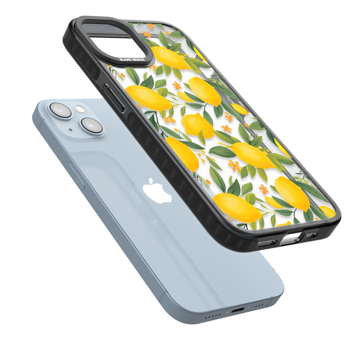 Lemon Grove iPhone 12 / 12 Pro / iPhone 13 / iPhone 14 / iPhone 14 Plus / iPhone 15 / iPhone 15 Plus Impact Black Phone Case angled