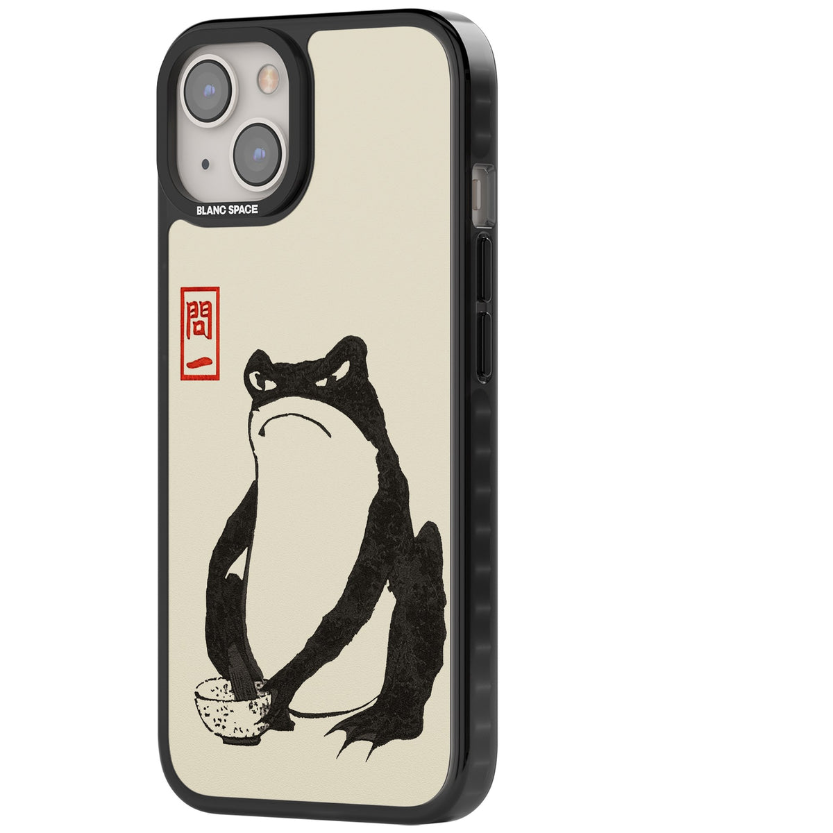 Matsumoto Hoji Grumpy Toad iPhone 12 / 12 Pro / iPhone 13 / iPhone 14 / iPhone 14 Plus / iPhone 15 / iPhone 15 Plus Impact Black Phone Case side