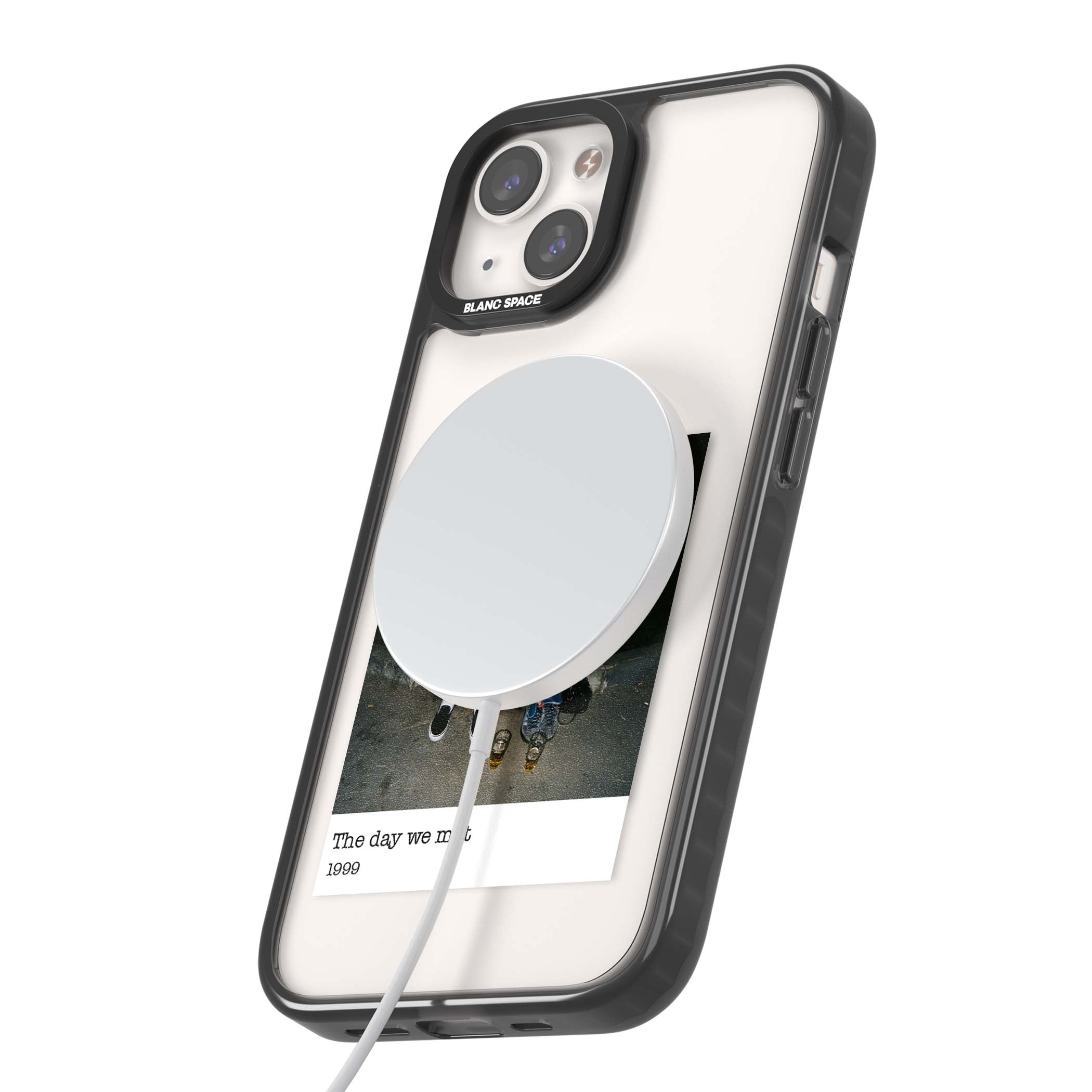 Photo Memory minimal iPhone case | Black Impact Magsafe case for iPhone 13, iPhone 14, iPhone 15