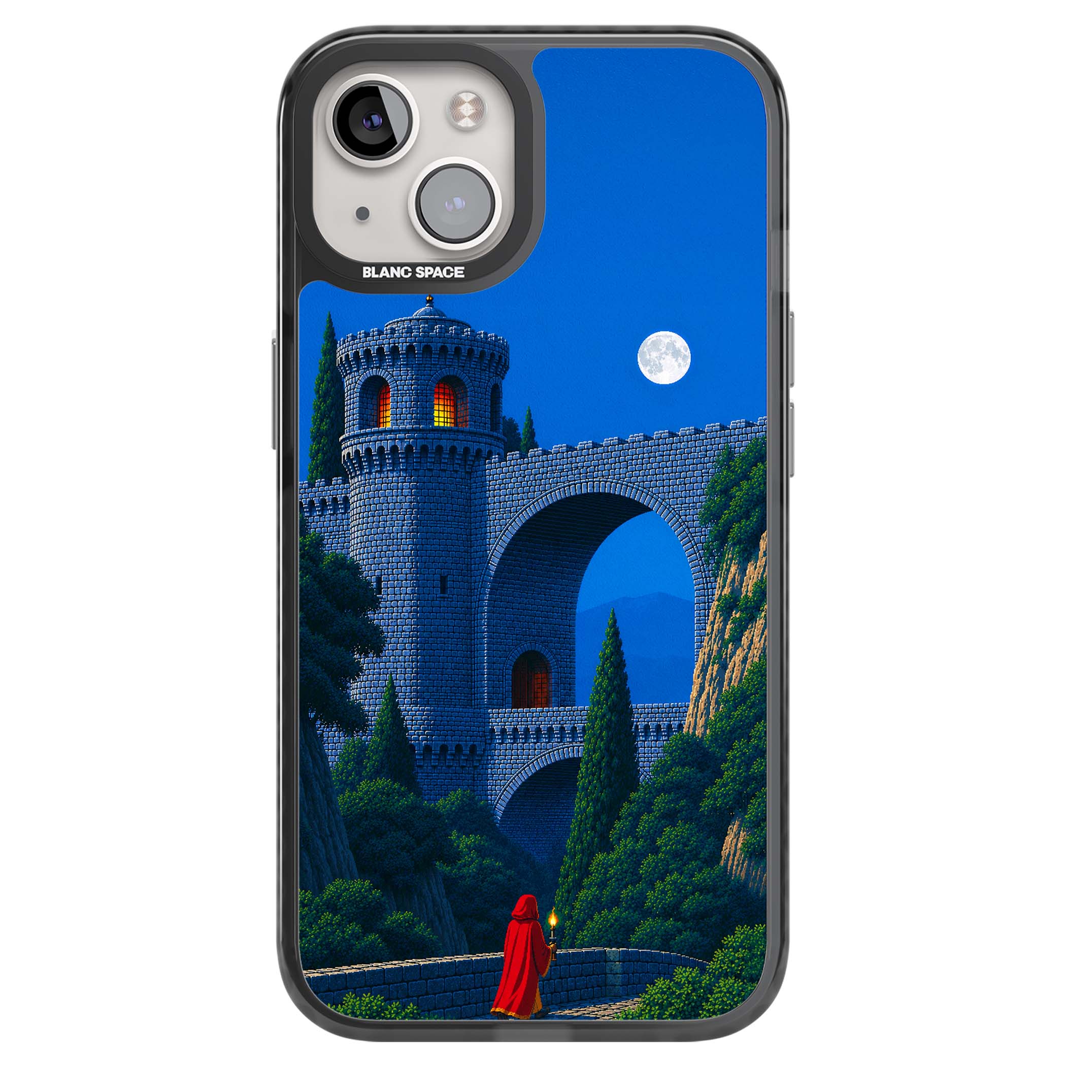 Castle Walls art iPhone case | Black Impact Magsafe case for iPhone 13, iPhone 14, iPhone 15