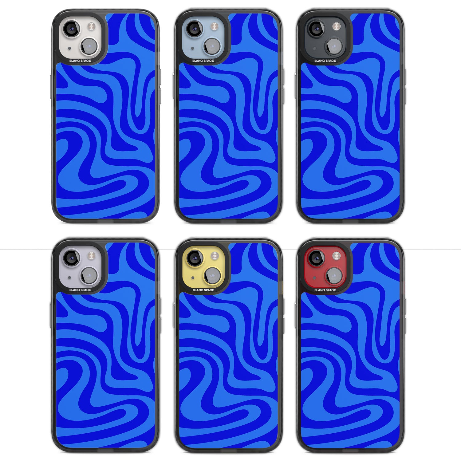 Tranquil Waves Magsafe Black Impact Phone Case for iPhone 13, iPhone 14, iPhone 15