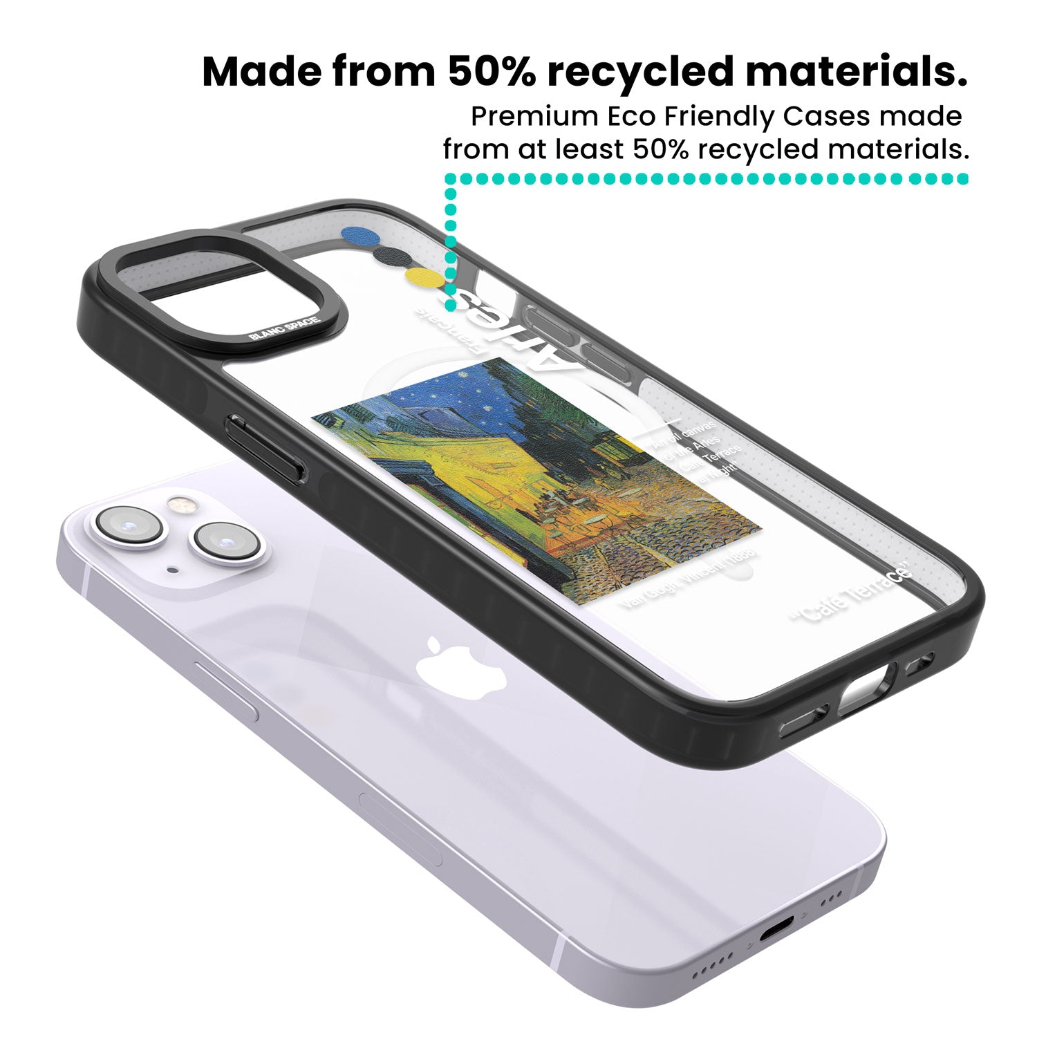 Cafe Terrace at Night Magsafe Black Impact Phone Case for iPhone 13, iPhone 14, iPhone 15