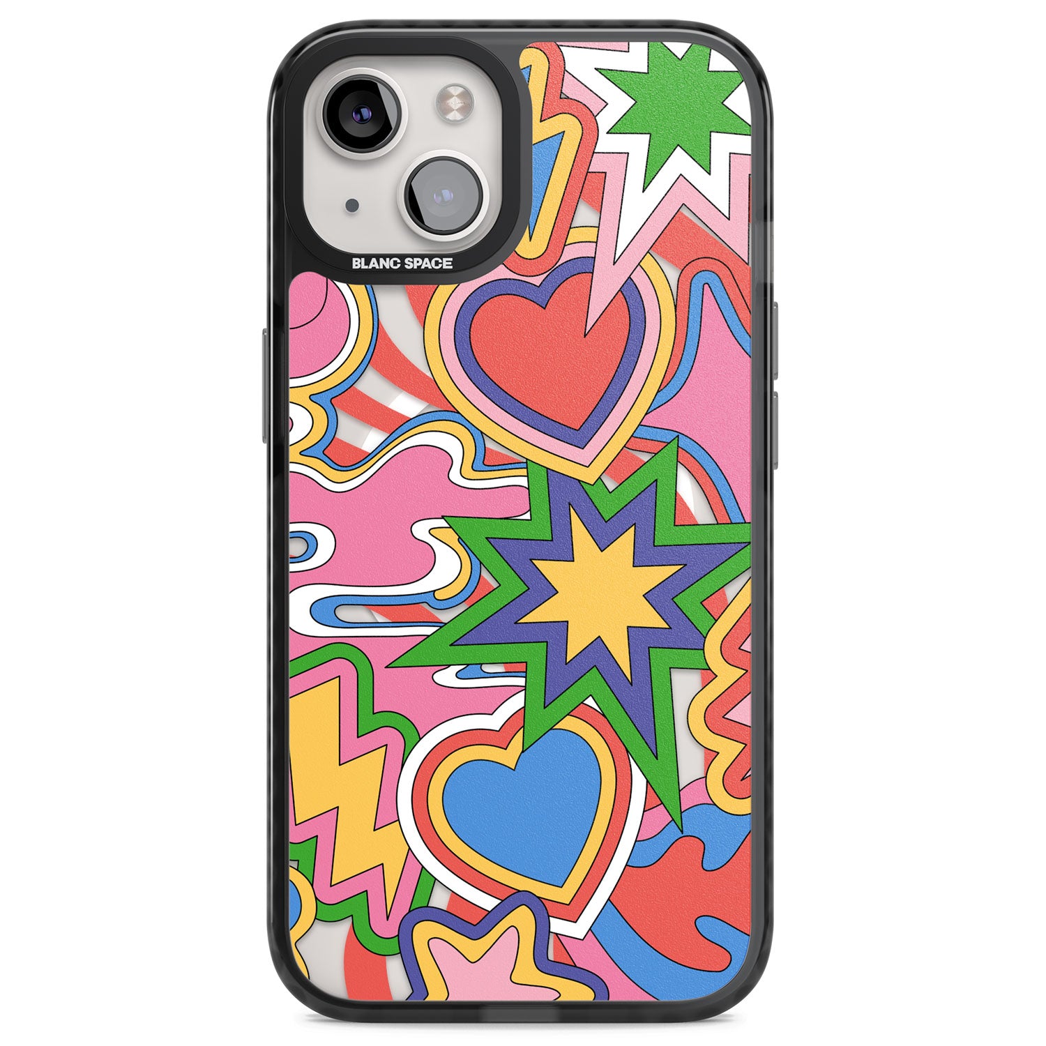 Psychedelic Pop Art Explosion Magsafe Black Impact Phone Case for iPhone 13, iPhone 14, iPhone 15