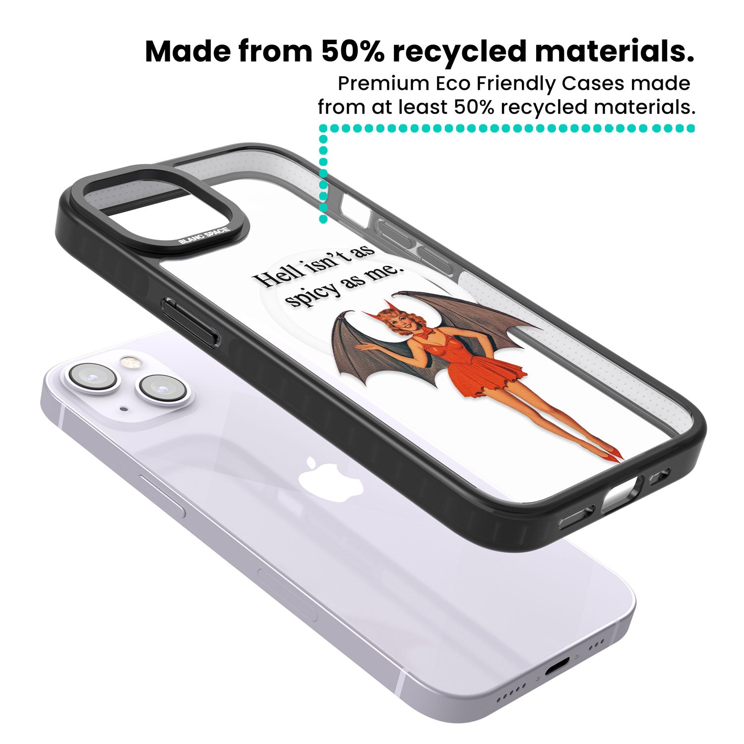 Hell Isn't As Spicy As Me Magsafe Black Impact Phone Case for iPhone 13, iPhone 14, iPhone 15