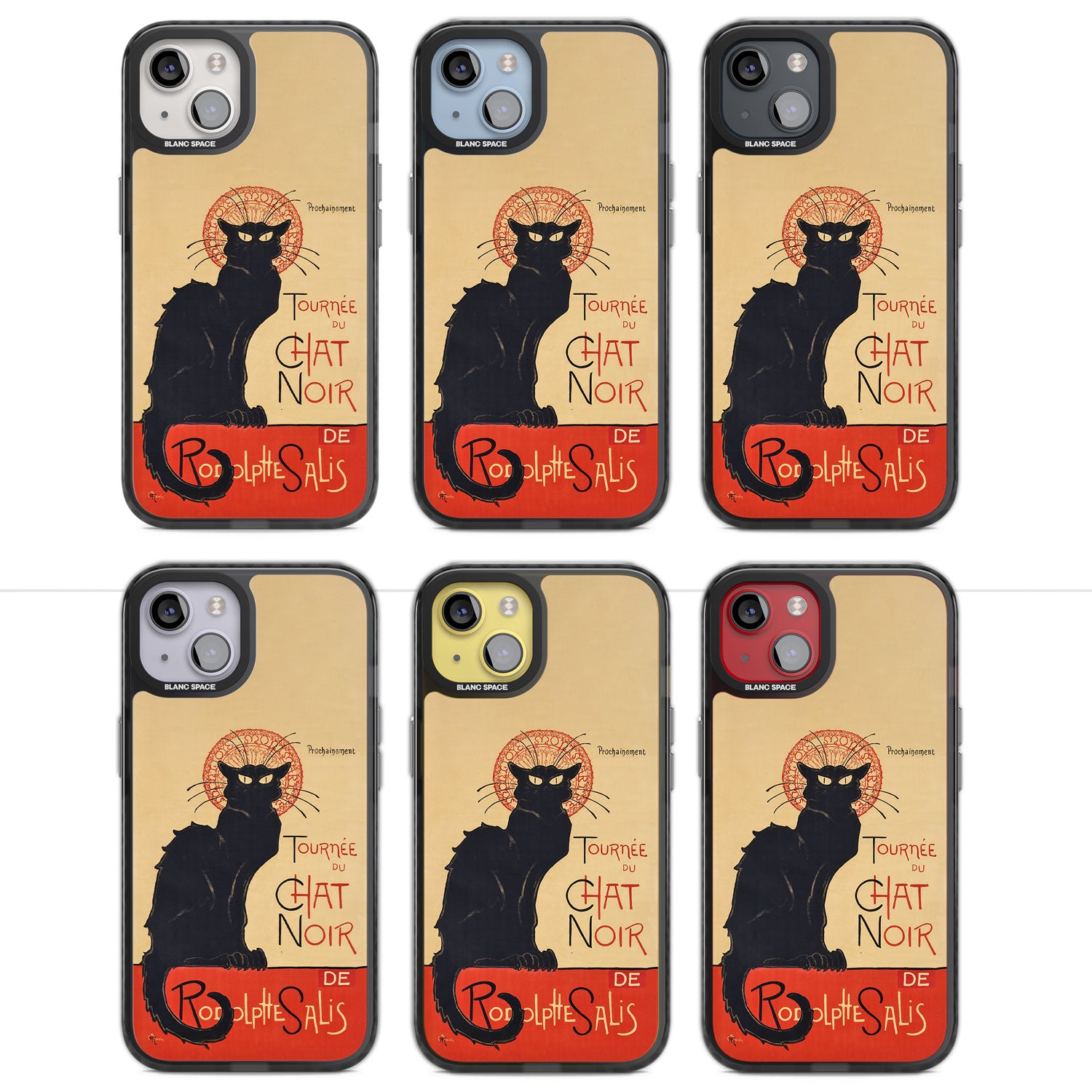 Tournee du Chat Noir Poster Magsafe Black Impact Phone Case for iPhone 13, iPhone 14, iPhone 15