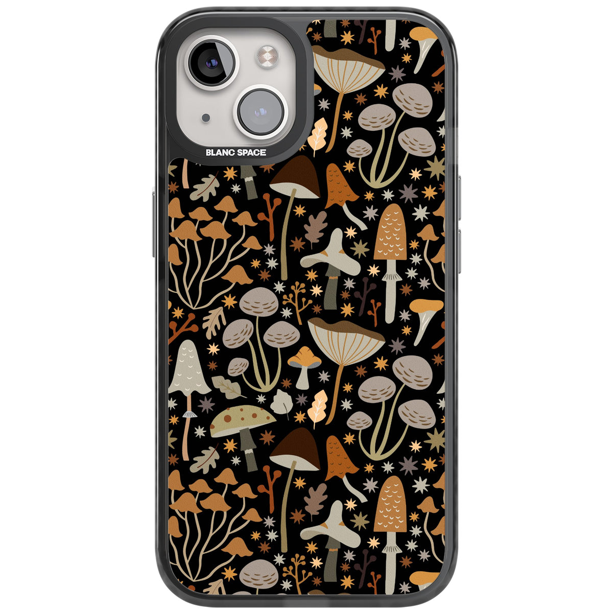 Mushroom Grove iPhone 12 / 12 Pro / iPhone 13 / iPhone 14 / iPhone 14 Plus / iPhone 15 / iPhone 15 Plus Impact Black Phone Case front