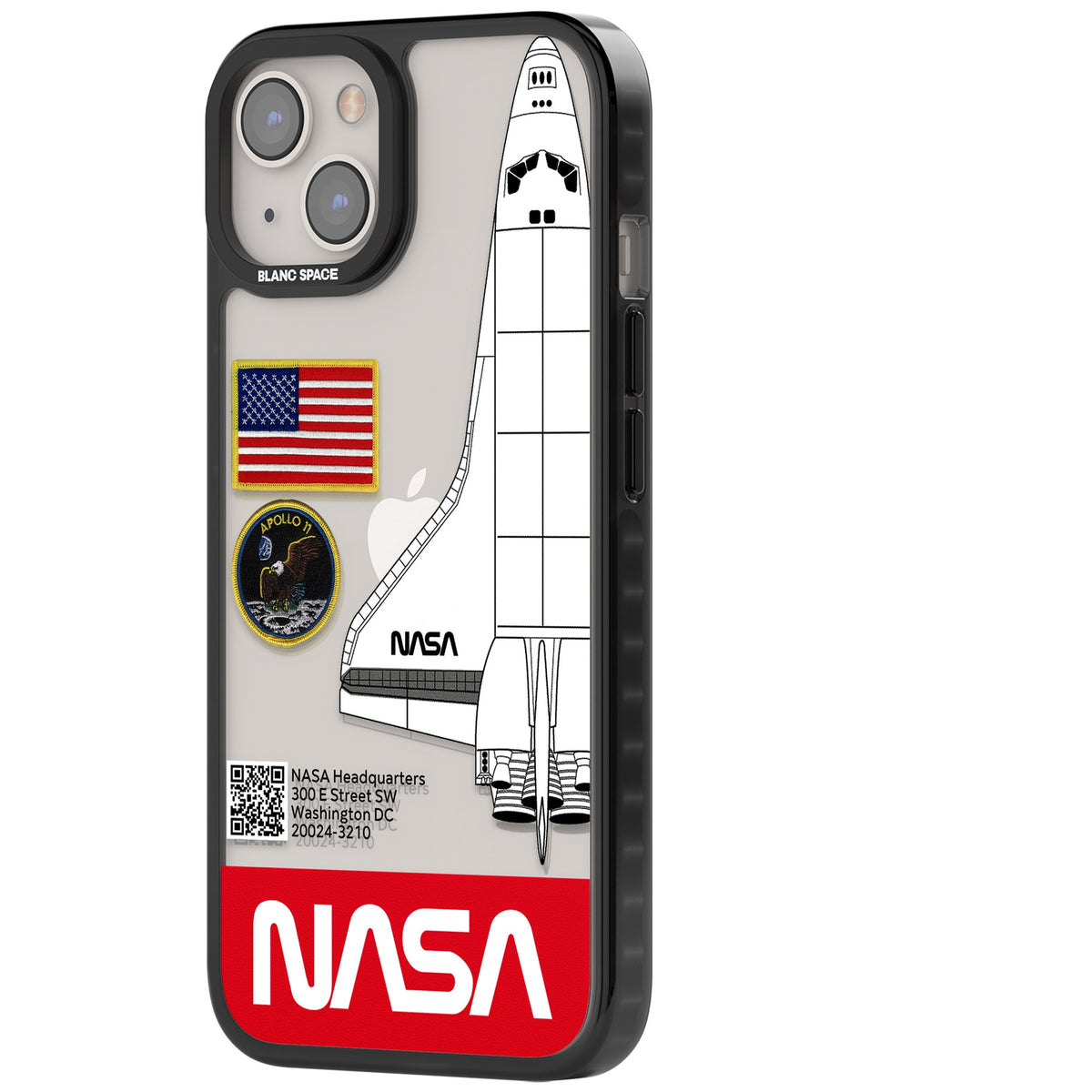 Nasa Apollo 11 iPhone 12 / 12 Pro / iPhone 13 / iPhone 14 / iPhone 14 Plus / iPhone 15 / iPhone 15 Plus Impact Black Phone Case side