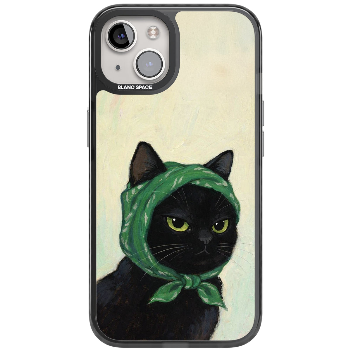 Unamused Kitty iPhone 12 / 12 Pro / iPhone 13 / iPhone 14 / iPhone 14 Plus / iPhone 15 / iPhone 15 Plus Impact Black Phone Case front