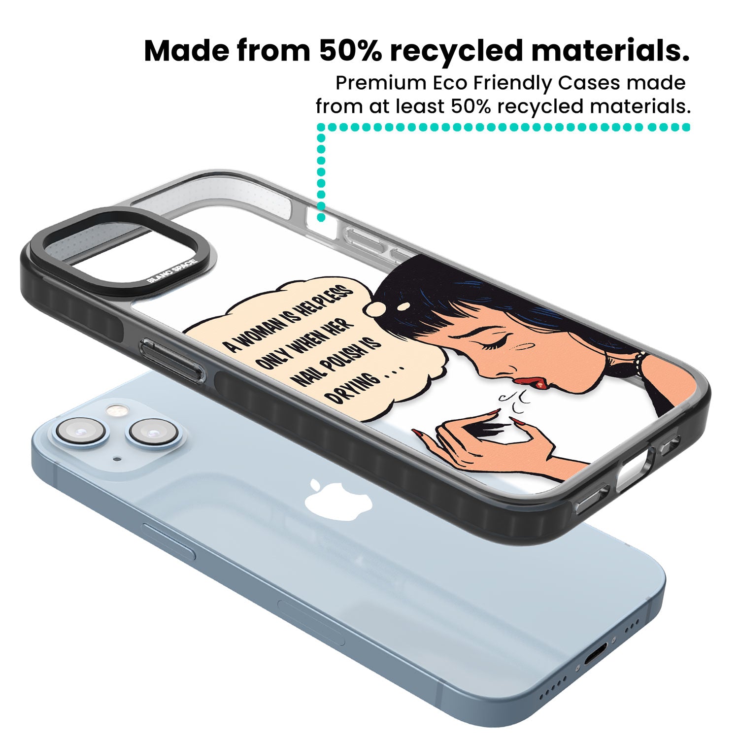 Drying Nails - Pop Art Black Impact Phone Case for iPhone 13, iPhone 14, iPhone 15