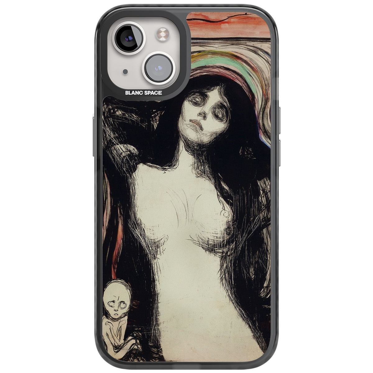 Madonna iPhone 12 / 12 Pro / iPhone 13 / iPhone 14 / iPhone 14 Plus / iPhone 15 / iPhone 15 Plus Impact Black Phone Case front