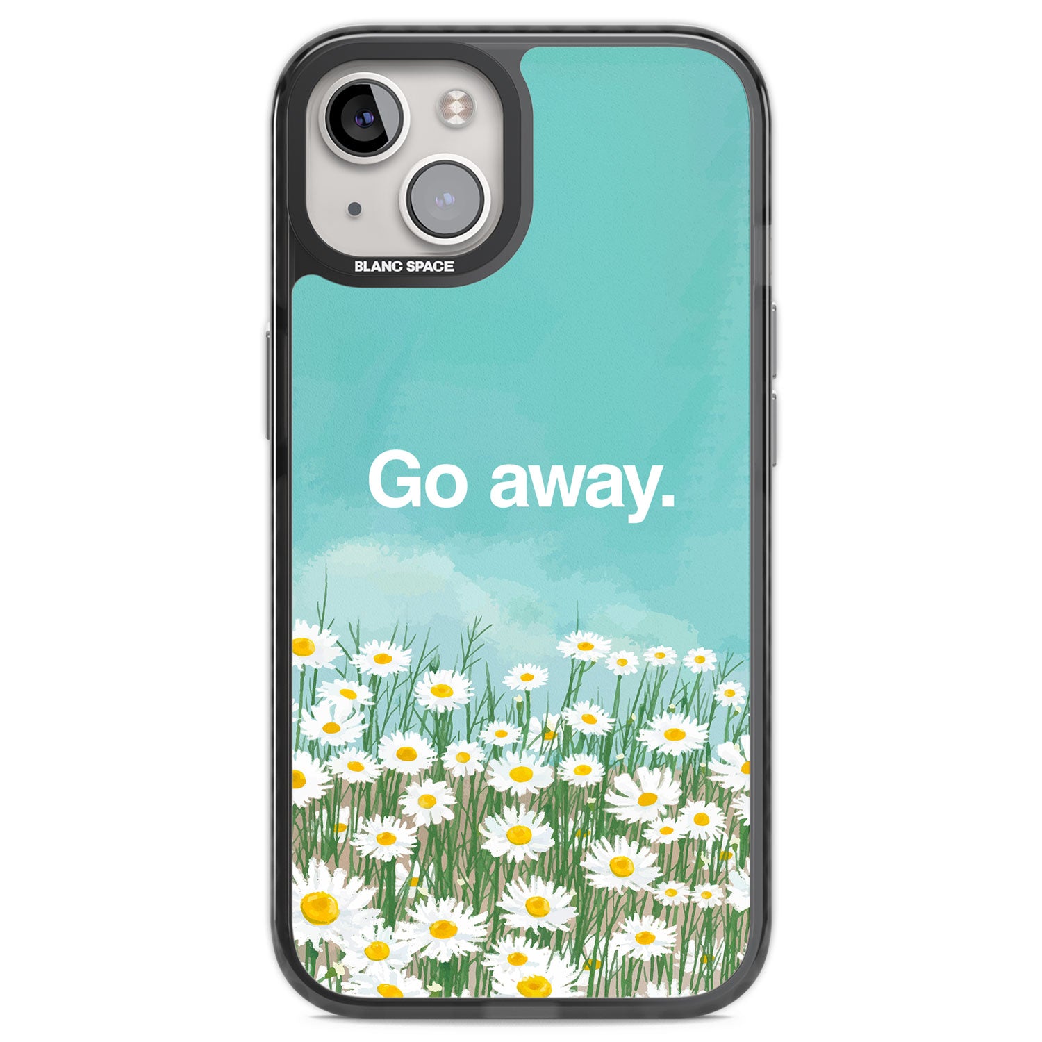Go away Black Impact Phone Case for iPhone 13, iPhone 14, iPhone 15