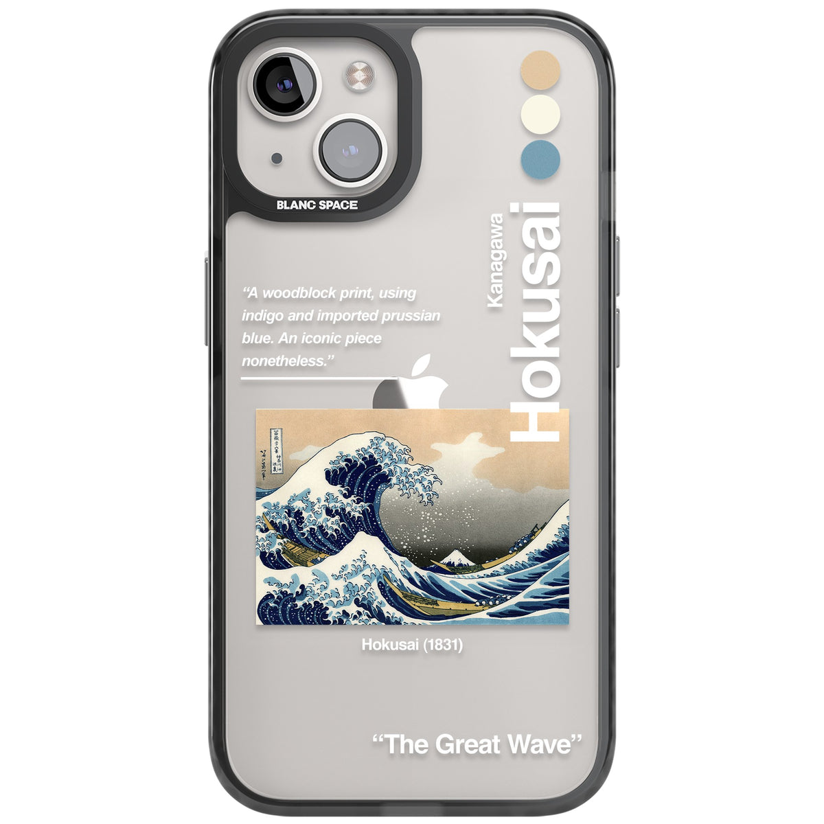The Great Wave iPhone 12 / 12 Pro / iPhone 13 / iPhone 14 / iPhone 14 Plus / iPhone 15 / iPhone 15 Plus Impact Black Phone Case front