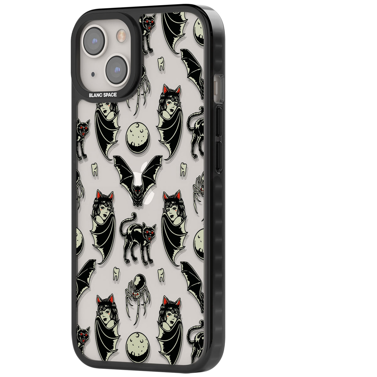Vampy Goth iPhone 12 / 12 Pro / iPhone 13 / iPhone 14 / iPhone 14 Plus / iPhone 15 / iPhone 15 Plus Impact Black Phone Case side