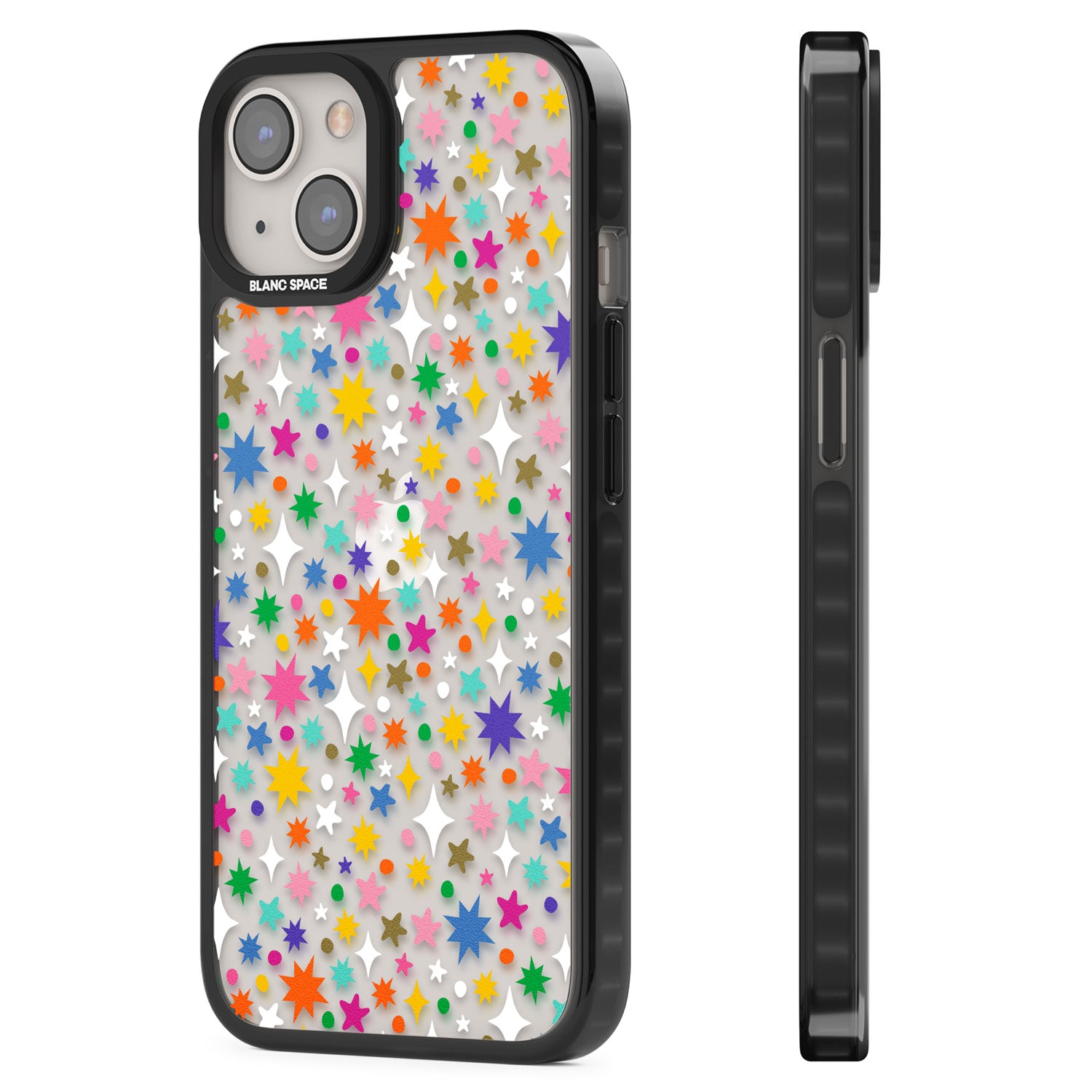 Rainbow Starburst Black Impact Phone Case for iPhone 13, iPhone 14, iPhone 15