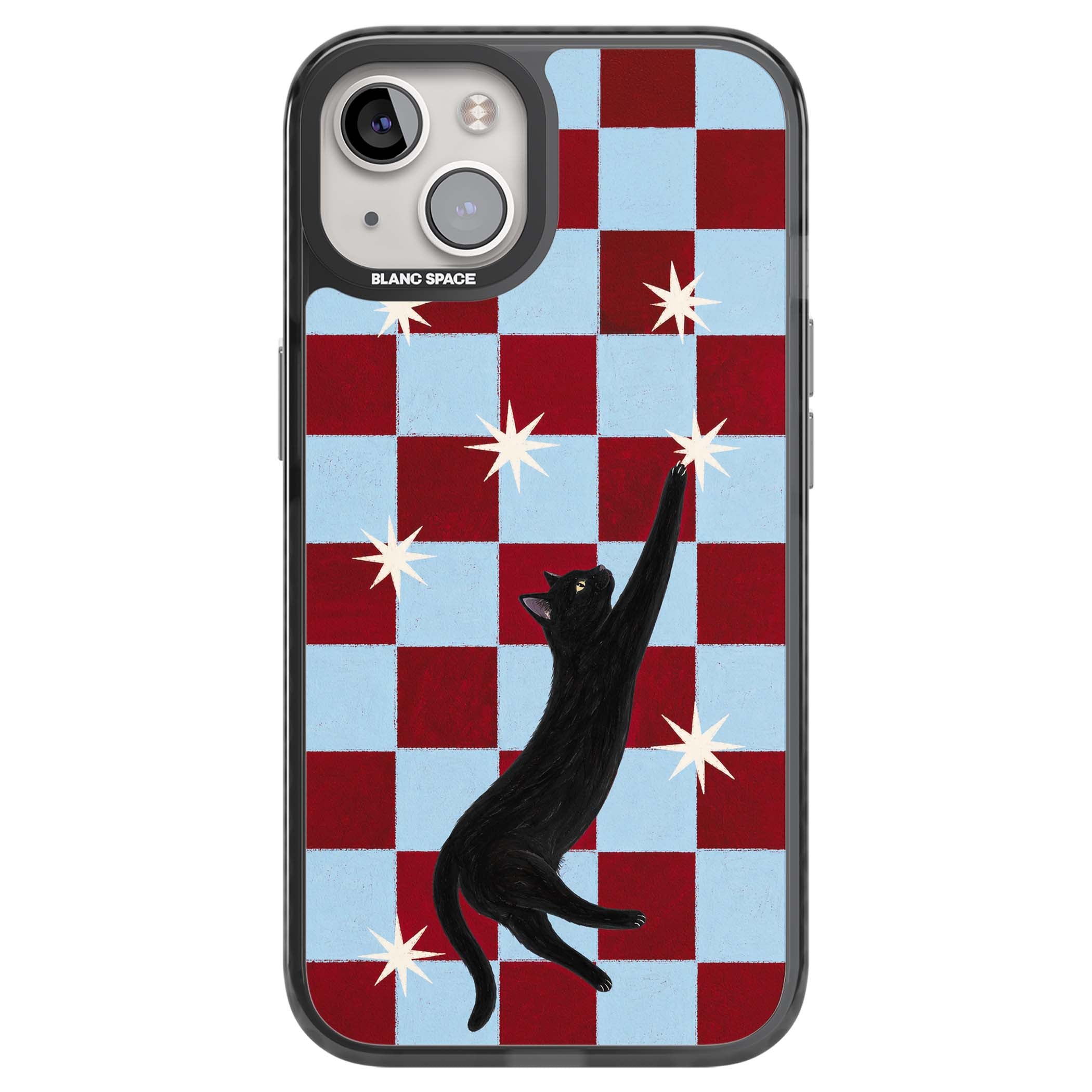 Starlit Kitty animals iPhone case | Black Impact case for iPhone 13, iPhone 14, iPhone 15