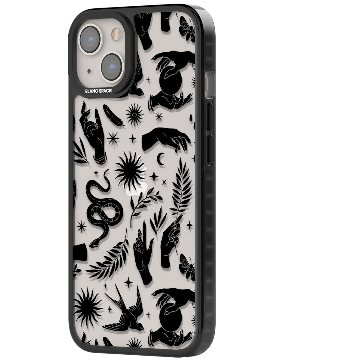 Mystic Magic (Black) iPhone 12 / 12 Pro / iPhone 13 / iPhone 14 / iPhone 14 Plus / iPhone 15 / iPhone 15 Plus Impact Black Phone Case side