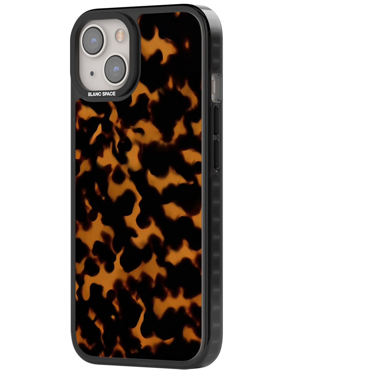 Amber Tortoise iPhone 12 / 12 Pro / iPhone 13 / iPhone 14 / iPhone 14 Plus / iPhone 15 / iPhone 15 Plus Impact Black Phone Case side