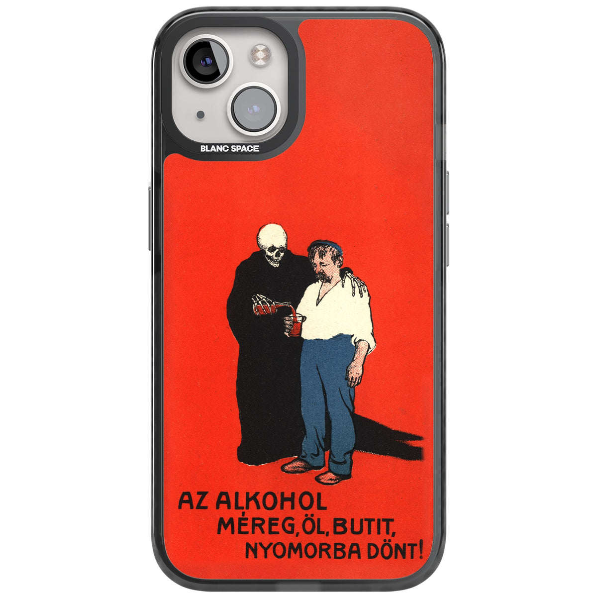 Az Alkohol Poster iPhone 12 / 12 Pro / iPhone 13 / iPhone 14 / iPhone 14 Plus / iPhone 15 / iPhone 15 Plus Impact Black Phone Case front