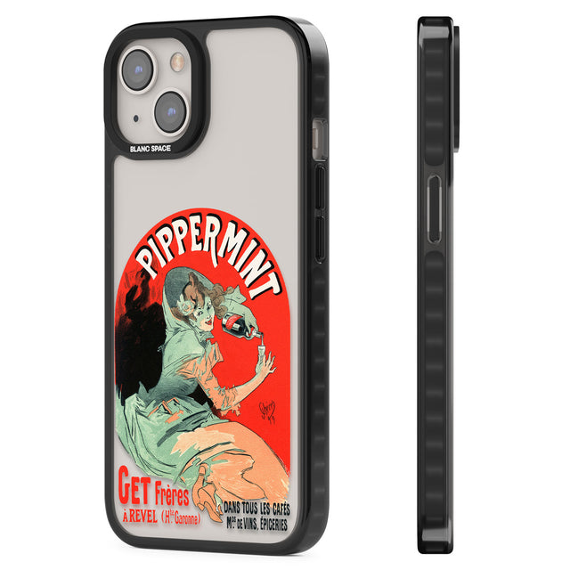 Pippermint Poster Black Impact Phone Case for iPhone 13, iPhone 14, iPhone 15