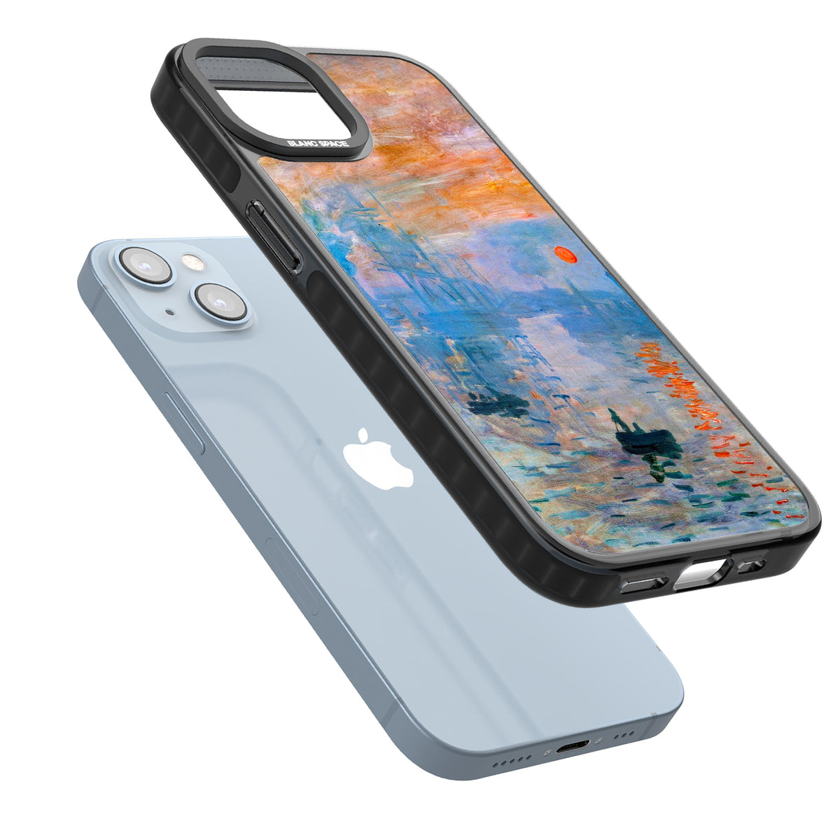 Impression, Sunrise iPhone 12 / 12 Pro / iPhone 13 / iPhone 14 / iPhone 14 Plus / iPhone 15 / iPhone 15 Plus Impact Black Phone Case angled