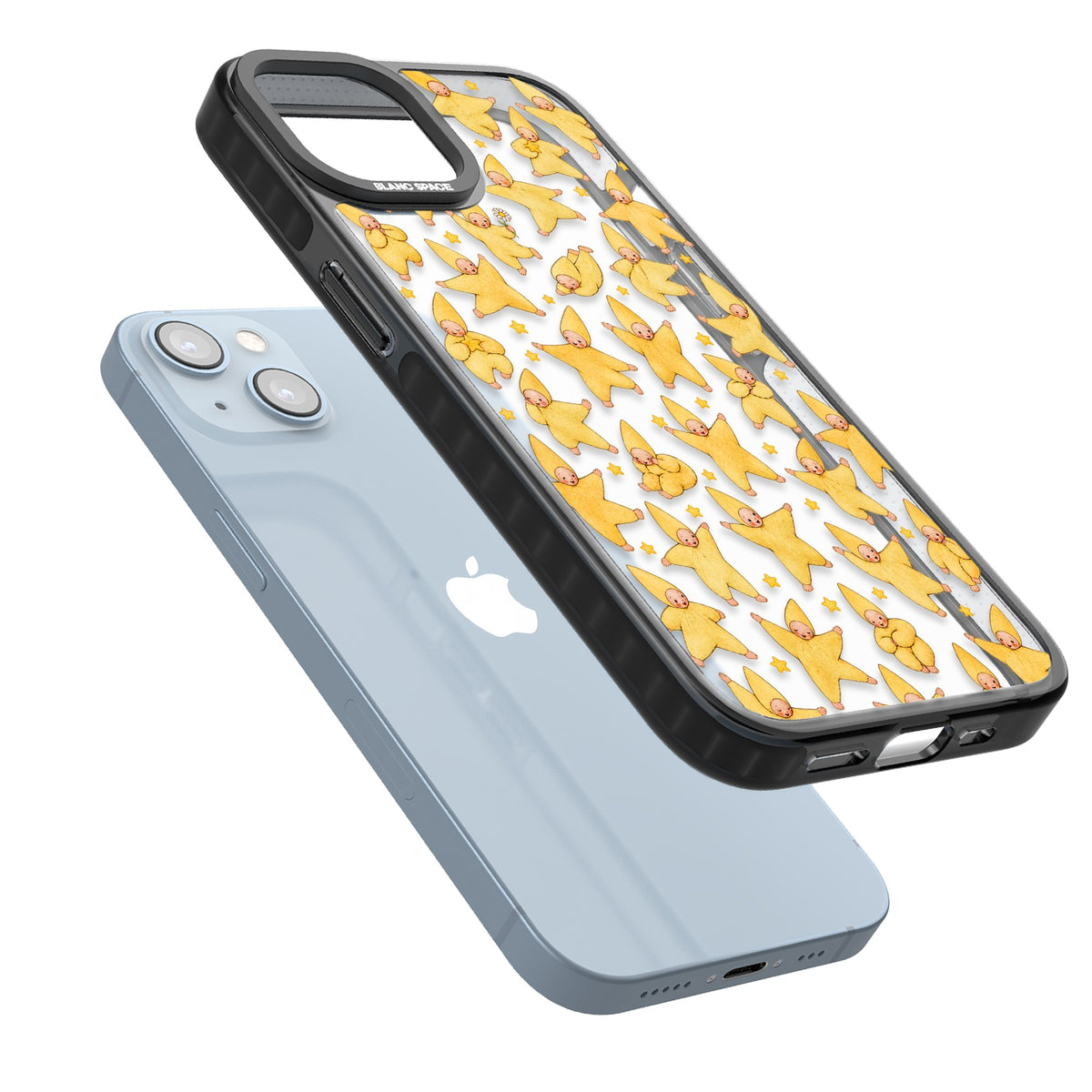 Dancing Star Babies iPhone 12 / 12 Pro / iPhone 13 / iPhone 14 / iPhone 14 Plus / iPhone 15 / iPhone 15 Plus Impact Black Phone Case angled