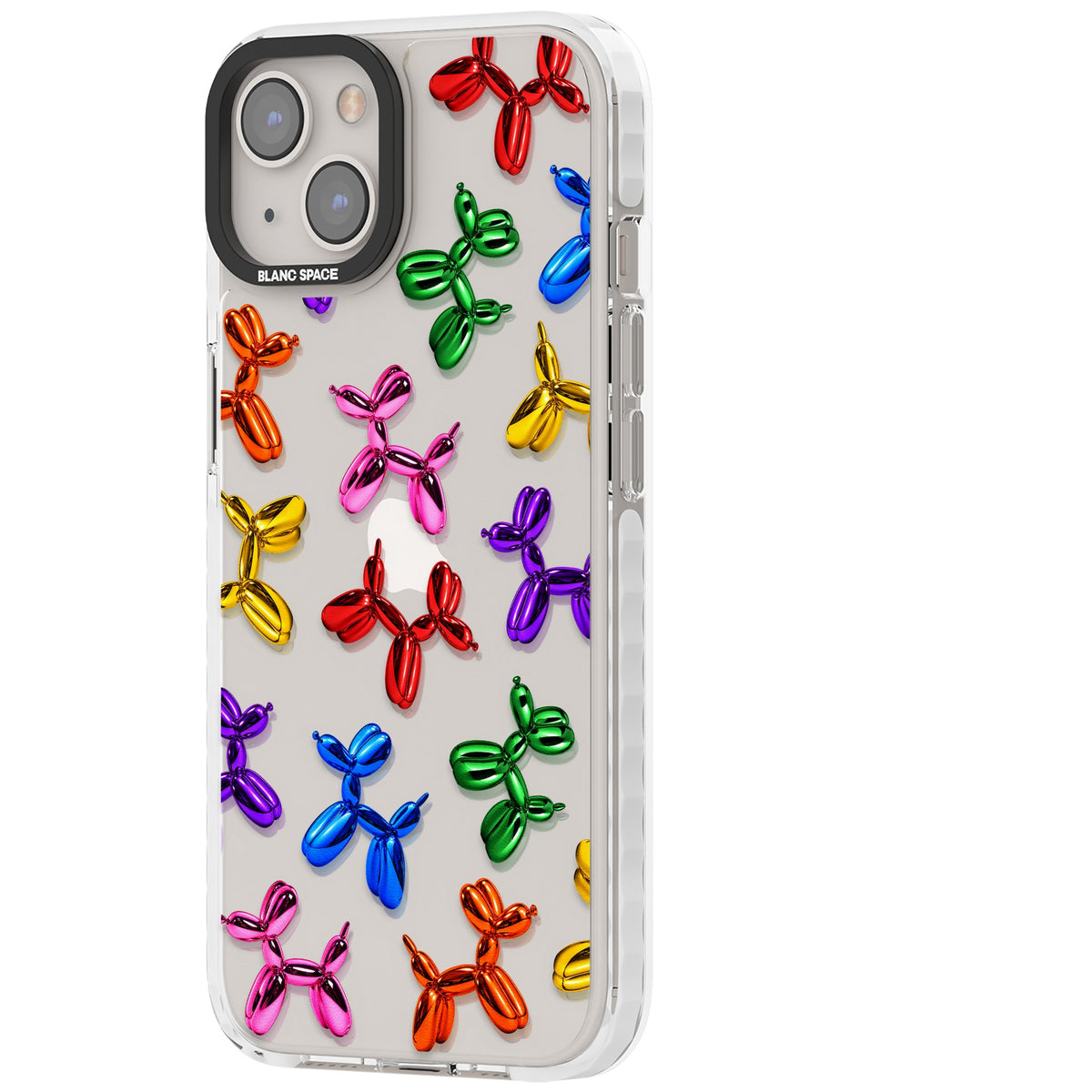 Balloon Dogs iPhone 12 / 12 Pro / iPhone 13 / iPhone 14 / iPhone 14 Plus / iPhone 15 / iPhone 15 Plus Impact Clear Phone Case side