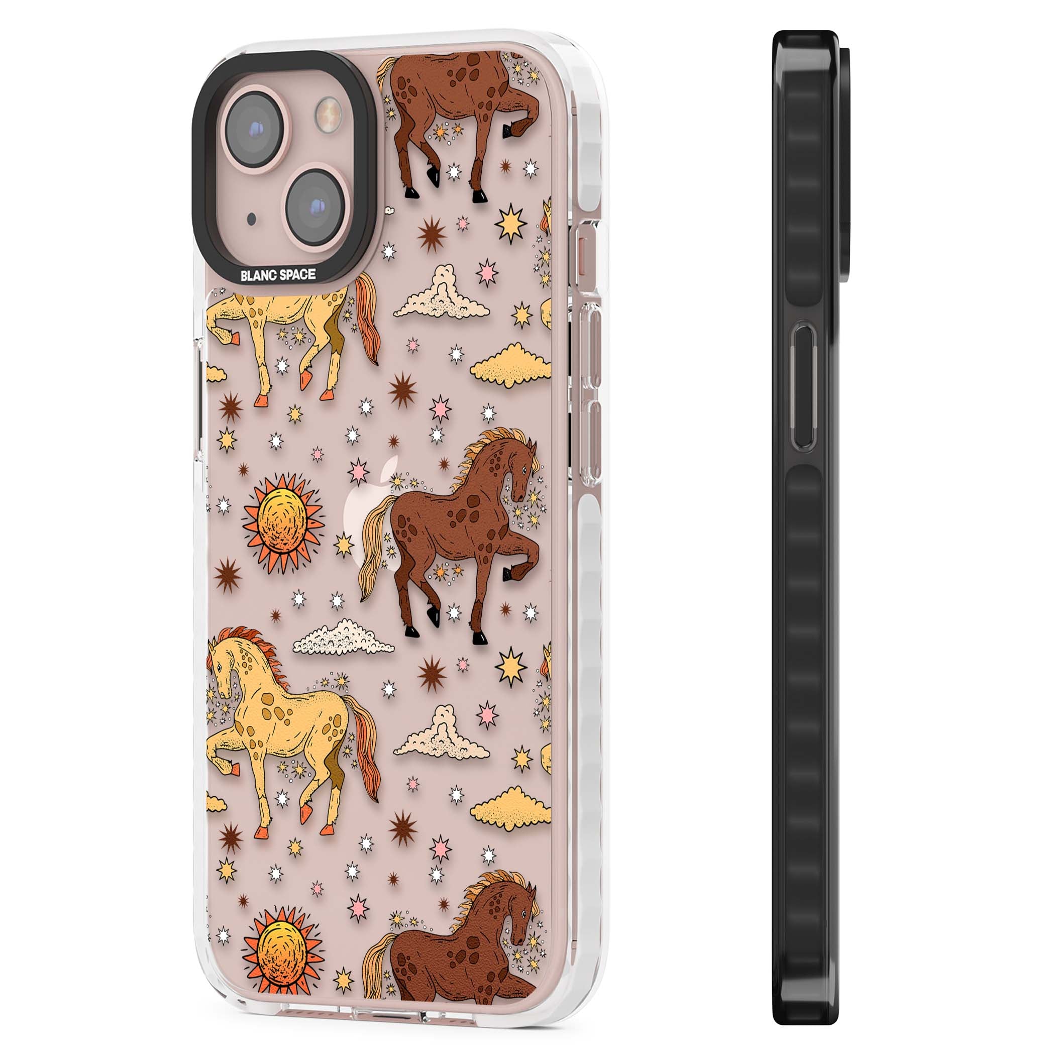 Elevate Your Phone'S Style With This Boho Celestial Sun & Eye Phone Case, Featuring A Mystical Blend Of Suns, All-Seeing Eyes, Butterflies, Stars, And