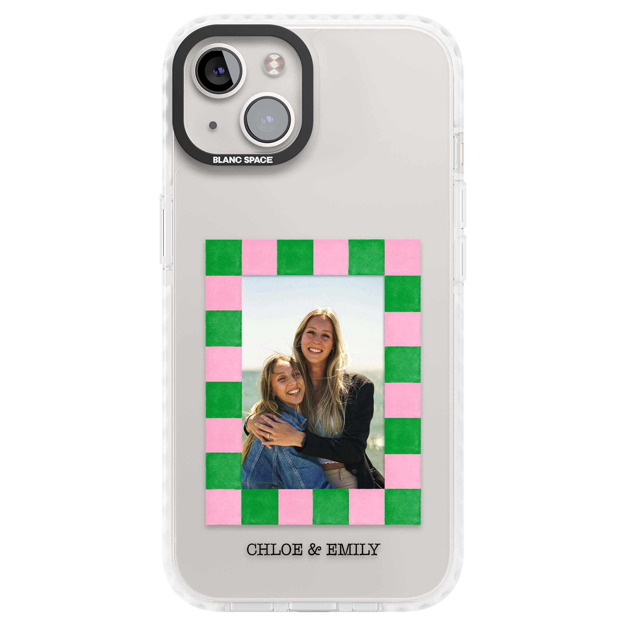 Riviera Check Photo cute iPhone case | Clear Impact case for iPhone 13, iPhone 14, iPhone 15