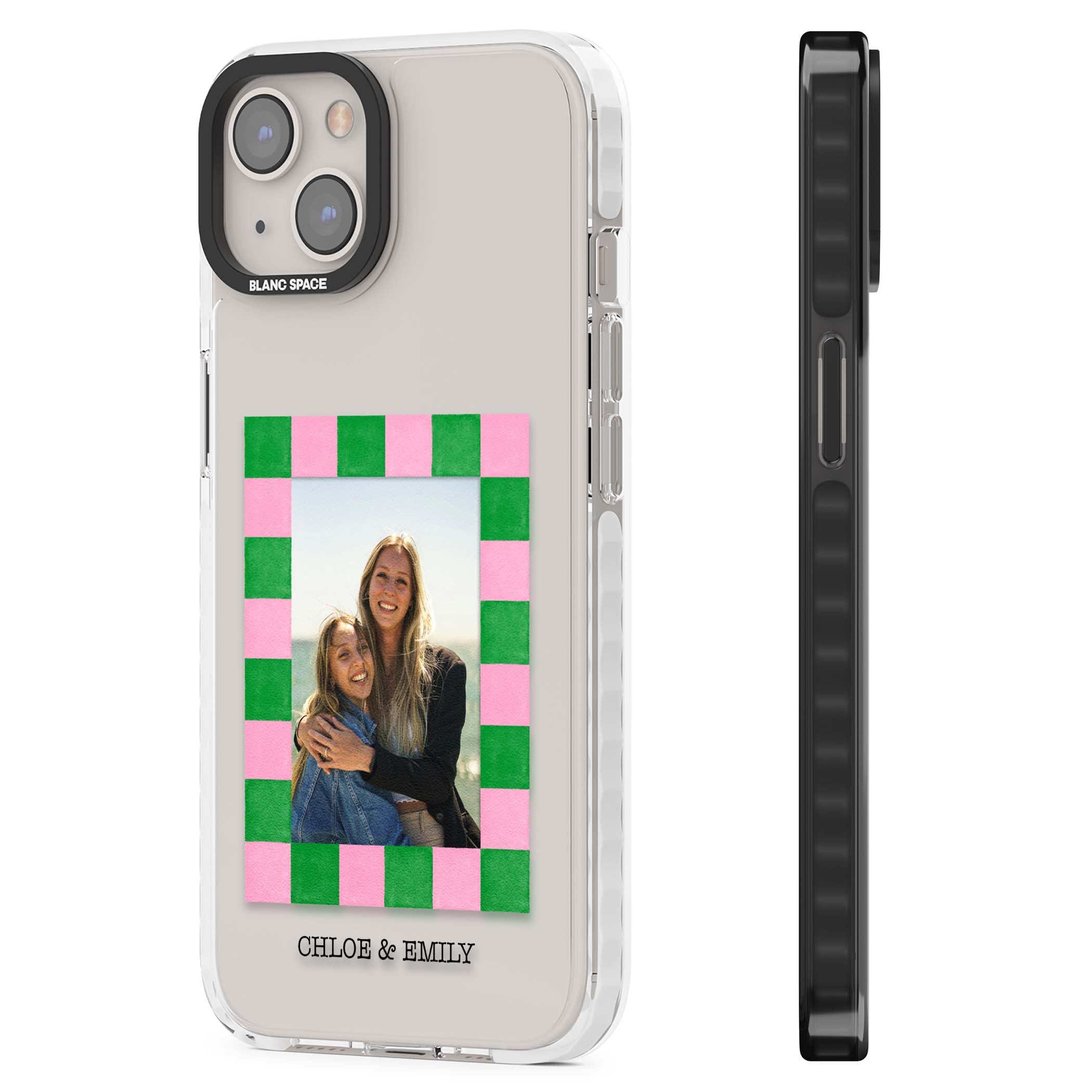 Riviera Check Photo cute iPhone case | Clear Impact case for iPhone 13, iPhone 14, iPhone 15