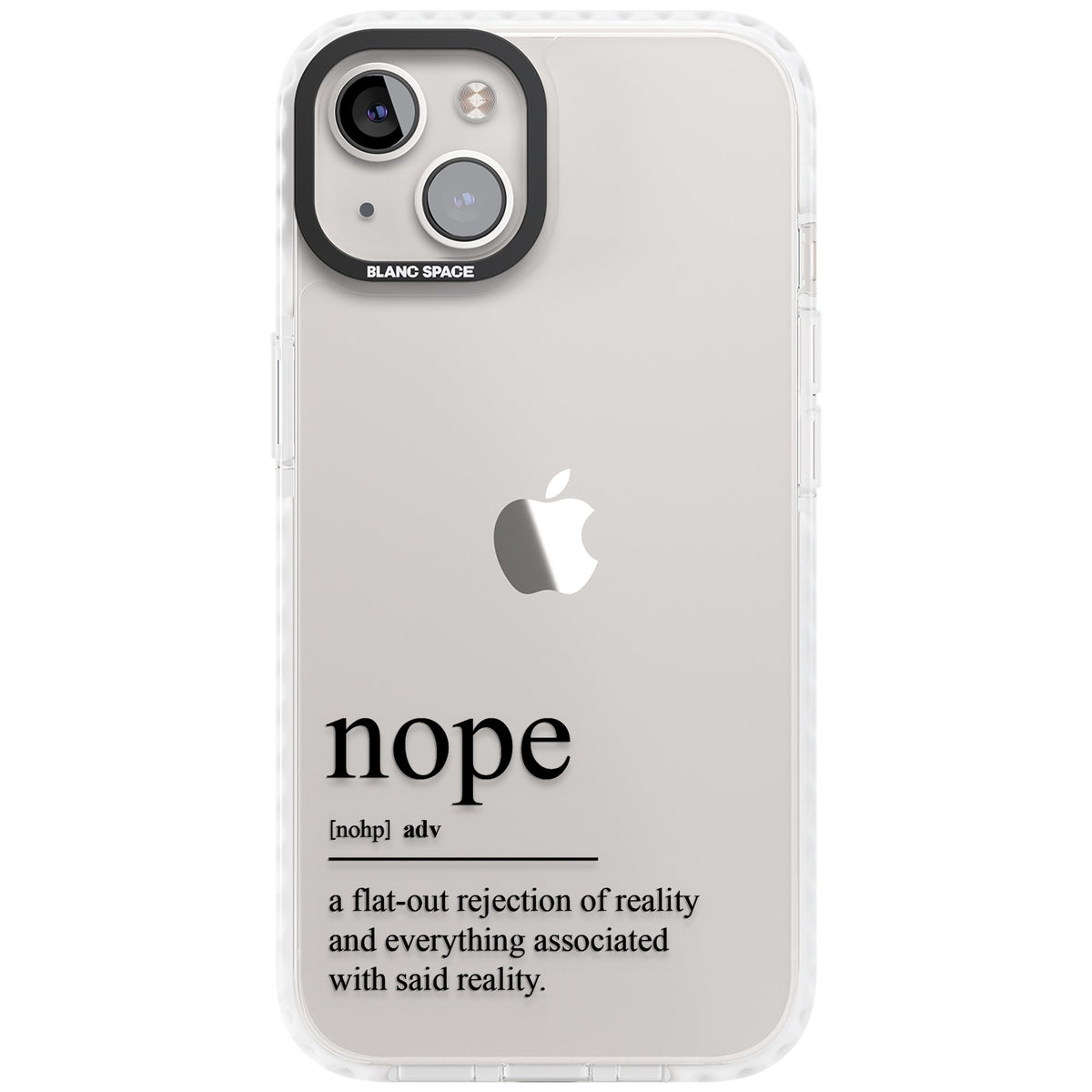 Nope iPhone 12 / 12 Pro / iPhone 13 / iPhone 14 / iPhone 14 Plus / iPhone 15 / iPhone 15 Plus Impact Clear Phone Case front