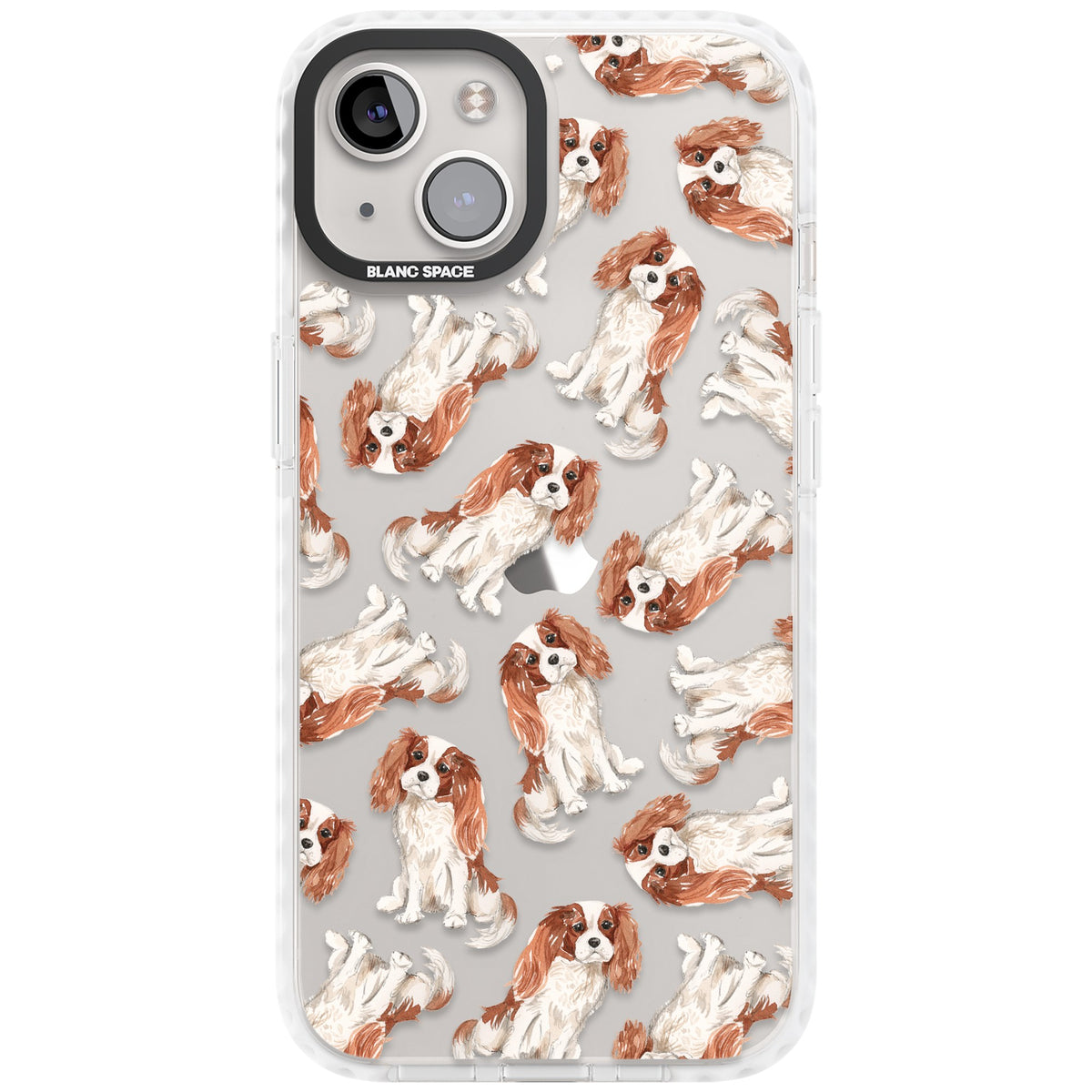 Cavalier King Charles Spaniel iPhone 12 / 12 Pro / iPhone 13 / iPhone 14 / iPhone 14 Plus / iPhone 15 / iPhone 15 Plus Impact Clear Phone Case front