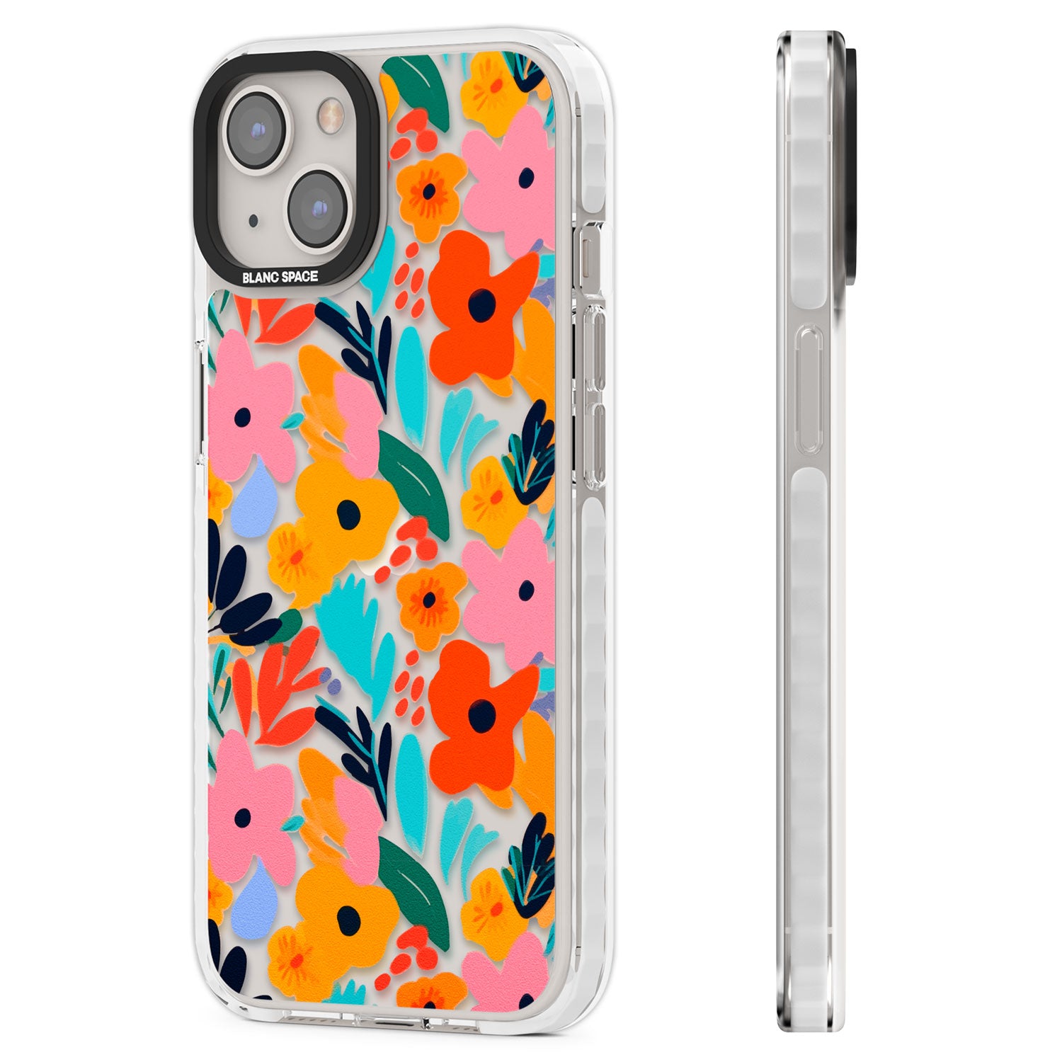 Floral Fiesta Clear Impact Phone Case for iPhone 13, iPhone 14, iPhone 15