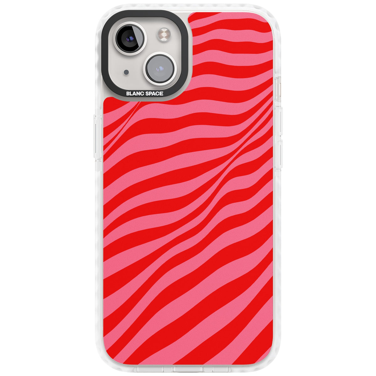 Raspberry Ripple iPhone 12 / 12 Pro / iPhone 13 / iPhone 14 / iPhone 14 Plus / iPhone 15 / iPhone 15 Plus Impact Clear Phone Case front