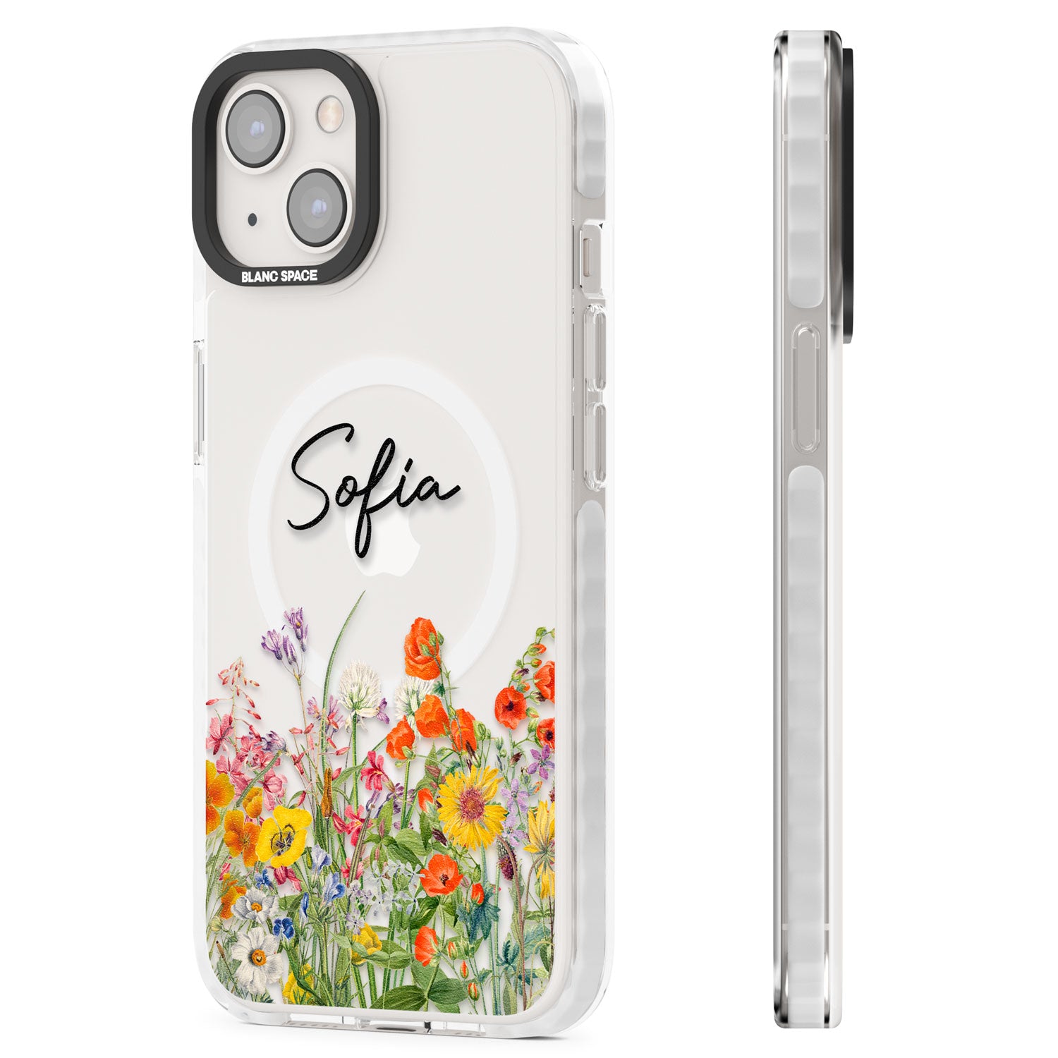 Personalised Summer Wildflowers Magsafe Impact Phone Case for iPhone 13, iPhone 14, iPhone 15