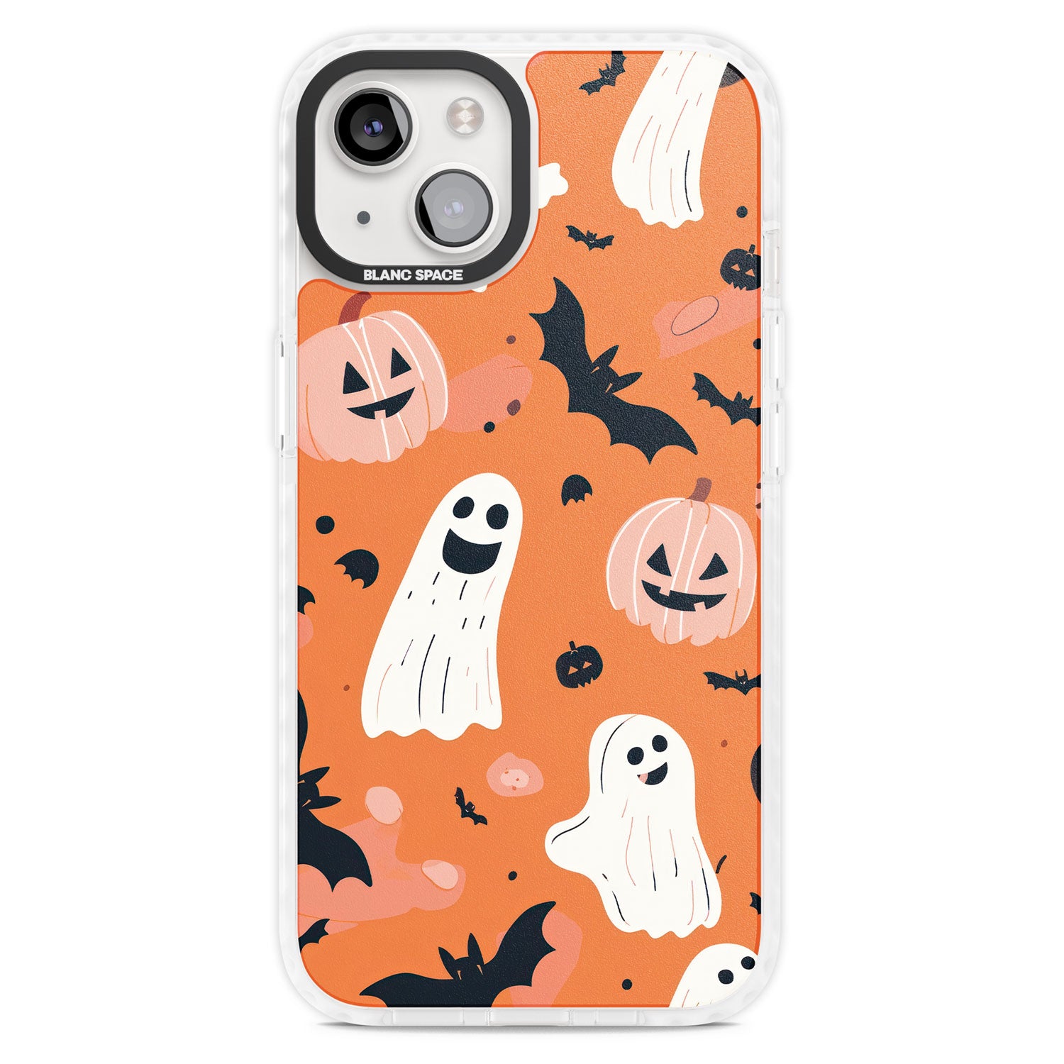 Orange Halloween Pattern Magsafe Impact Phone Case for iPhone 13, iPhone 14, iPhone 15