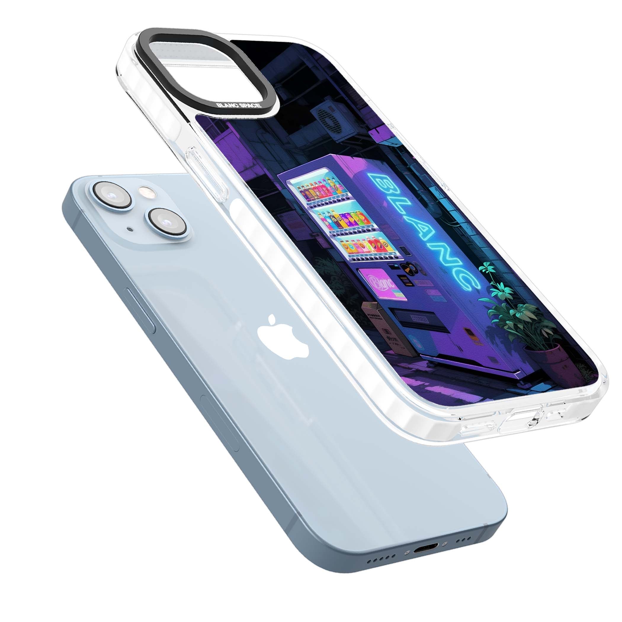 Shibuya Glow Japanese iPhone case featuring a glowing Tokyo vending machine, neon signage, and moody purple alleyway | Impact Magsafe case for iPhone 13, iPhone 14, iPhone 15