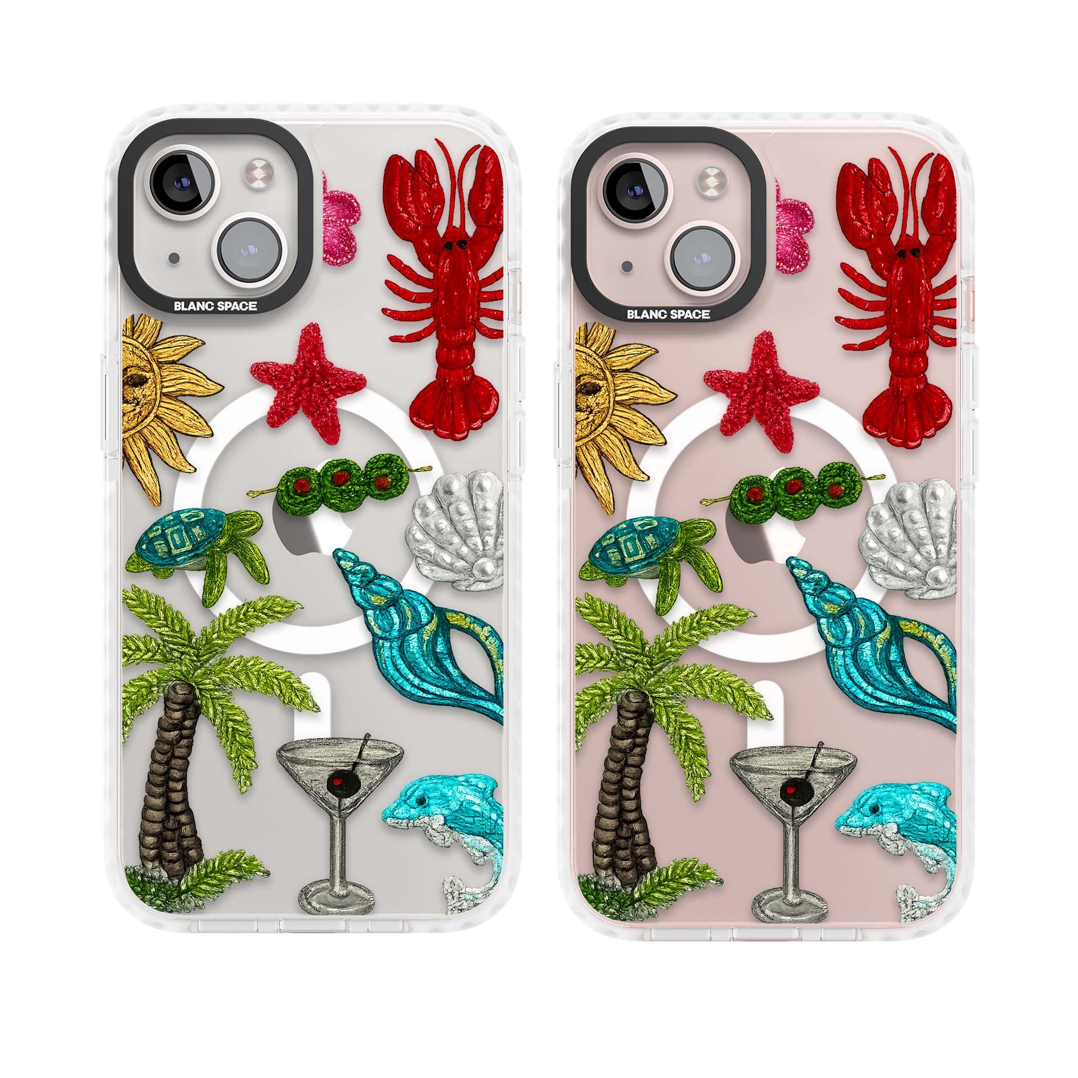 Painted Coastal Pattern coastal iPhone case | Impact Magsafe case for iPhone 13, iPhone 14, iPhone 15