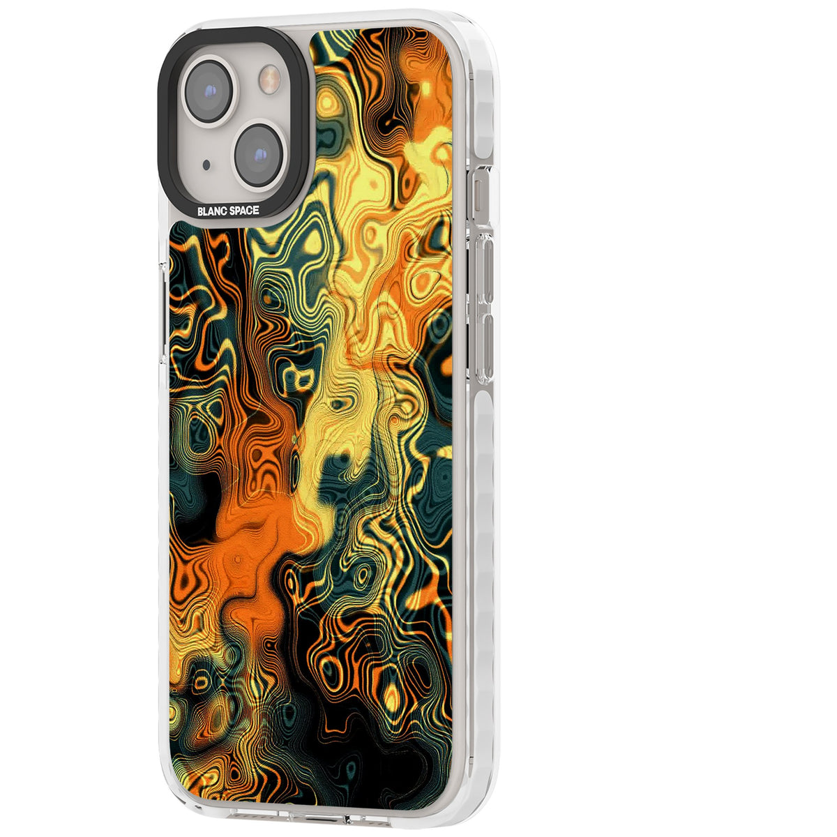 Liquid Amber iPhone 12 / 12 Pro / iPhone 13 / iPhone 14 / iPhone 14 Plus / iPhone 15 / iPhone 15 Plus Impact Clear Phone Case side