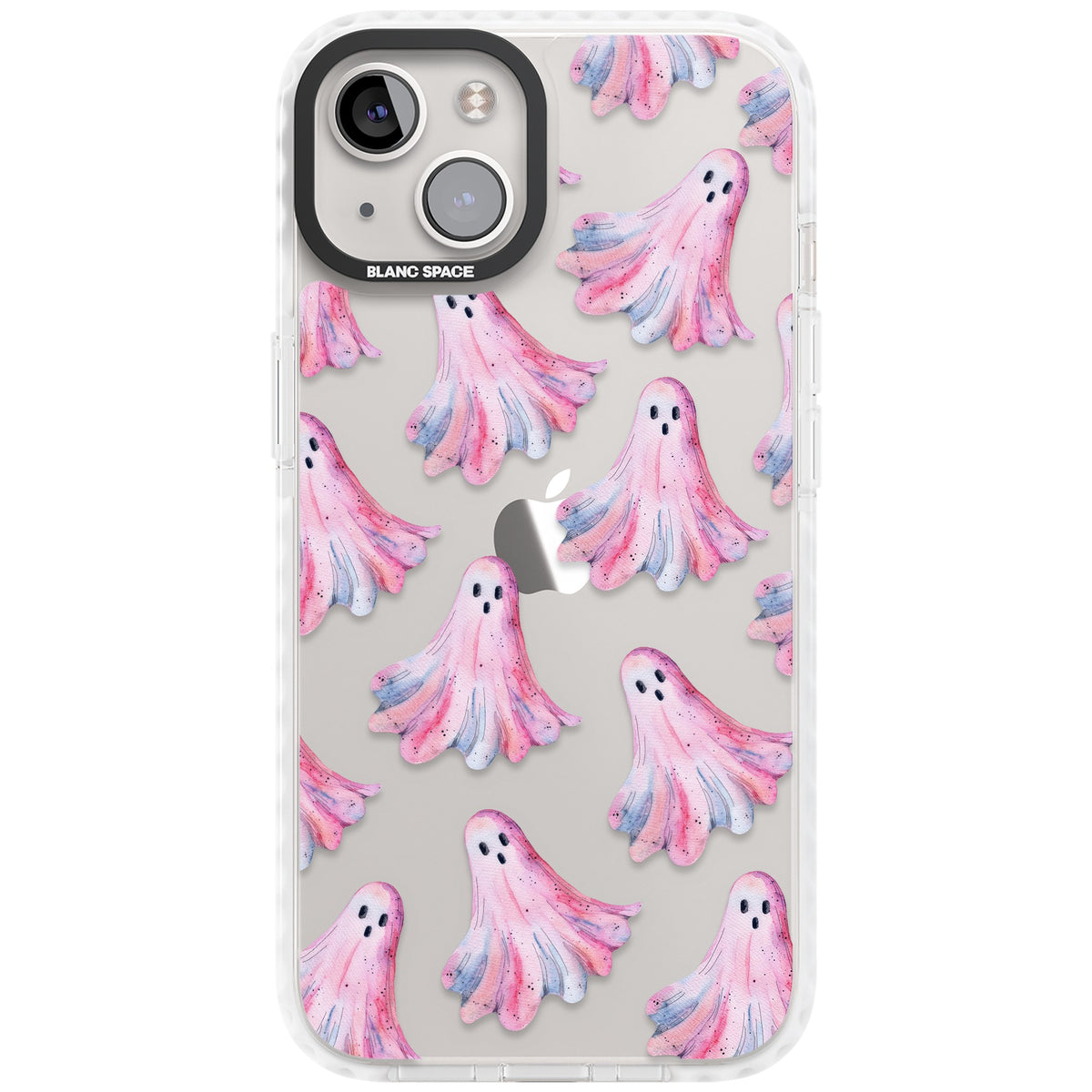 Pink Ghosts iPhone 12 / 12 Pro / iPhone 13 / iPhone 14 / iPhone 14 Plus / iPhone 15 / iPhone 15 Plus Impact Clear Phone Case front