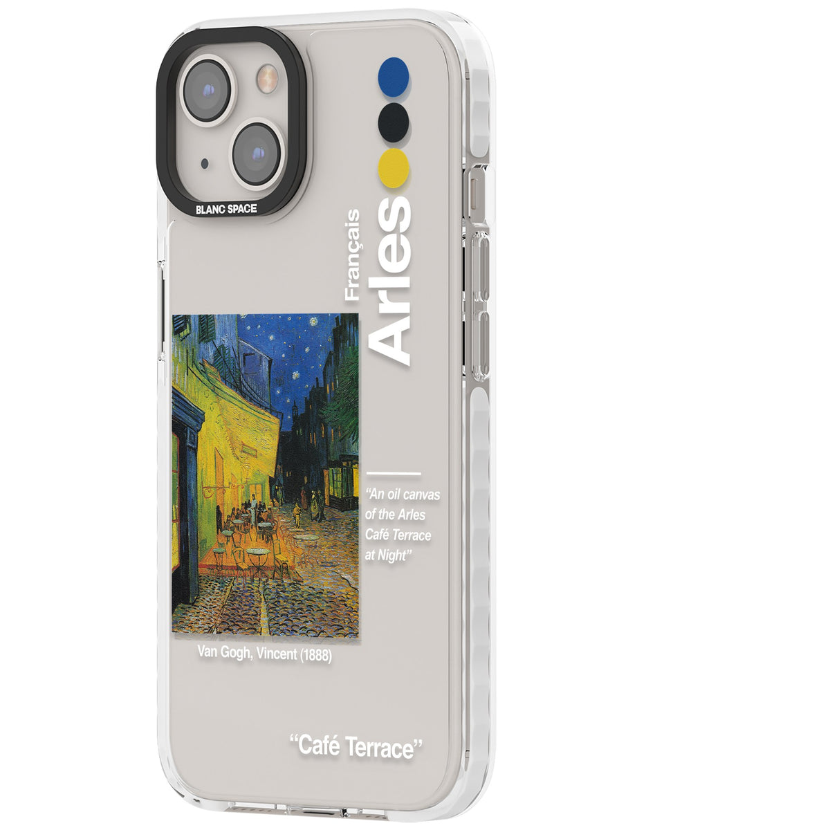 Cafe Terrace At Night iPhone 12 / 12 Pro / iPhone 13 / iPhone 14 / iPhone 14 Plus / iPhone 15 / iPhone 15 Plus Impact Clear Phone Case side