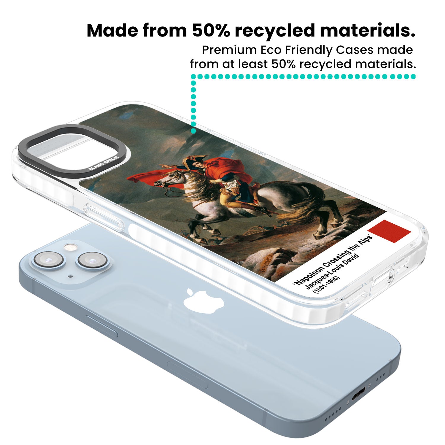 Napoleon Crossing the Alps Clear Impact Phone Case for iPhone 13, iPhone 14, iPhone 15