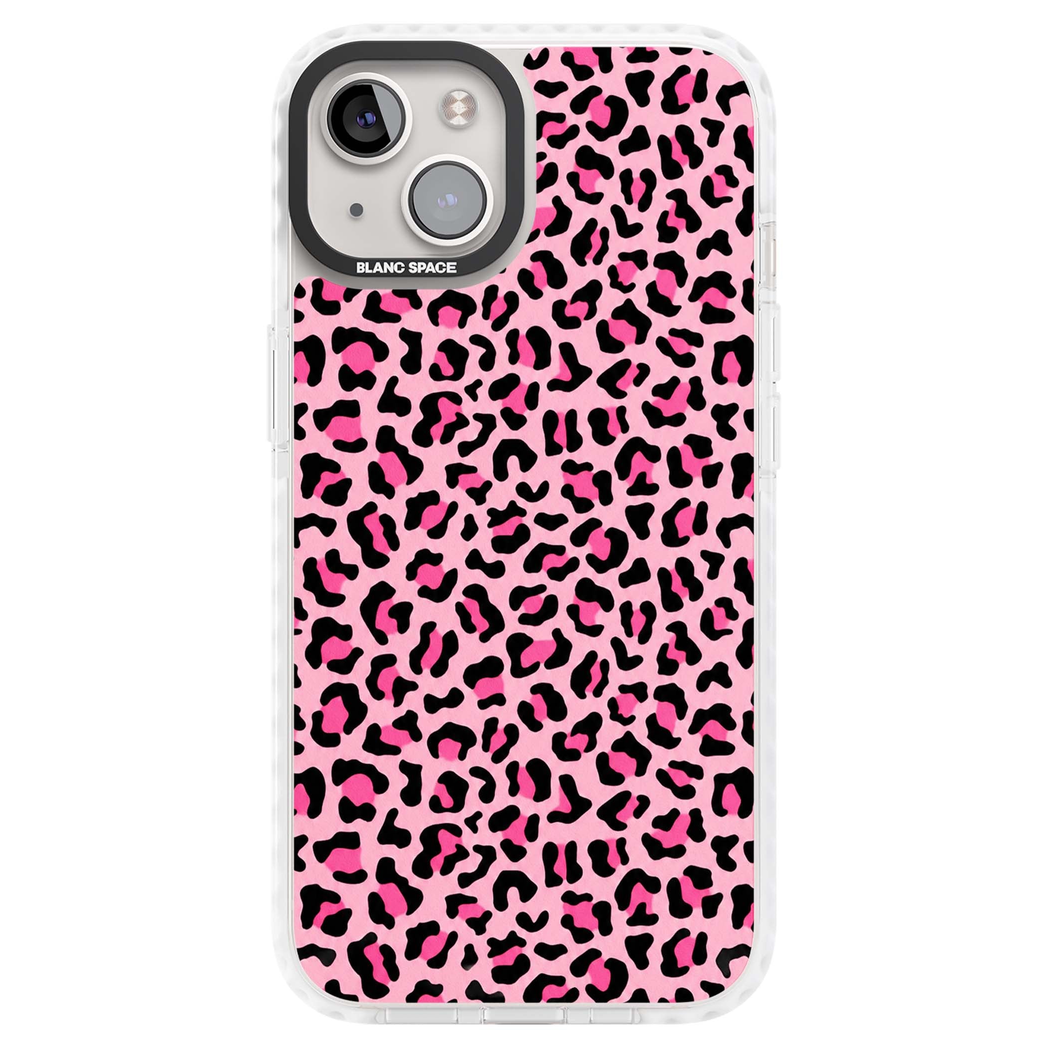 Pink Leopard baddie iPhone case | Clear Impact case for iPhone 13, iPhone 14, iPhone 15