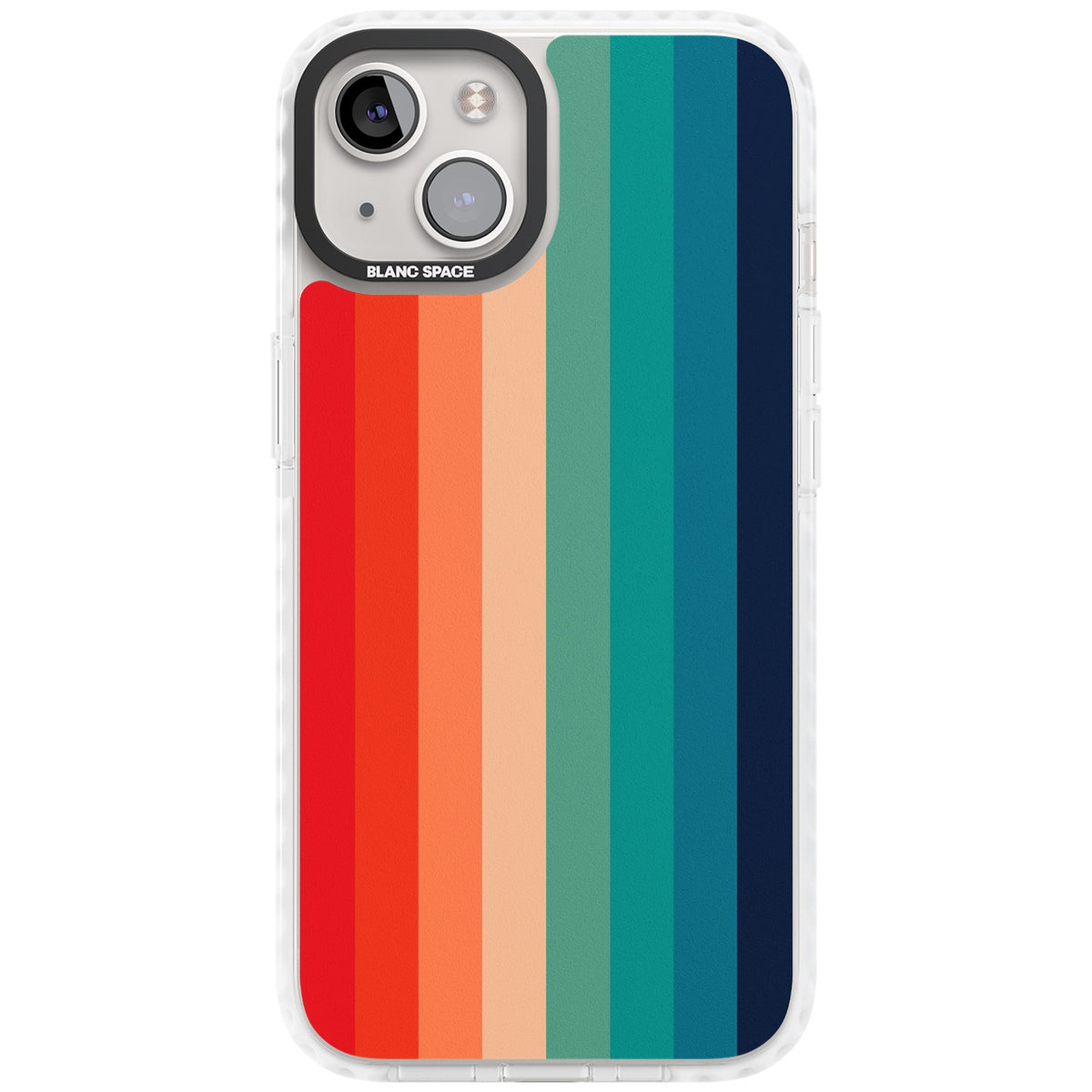 Retro Spectrum iPhone 12 / 12 Pro / iPhone 13 / iPhone 14 / iPhone 14 Plus / iPhone 15 / iPhone 15 Plus Impact Clear Phone Case front