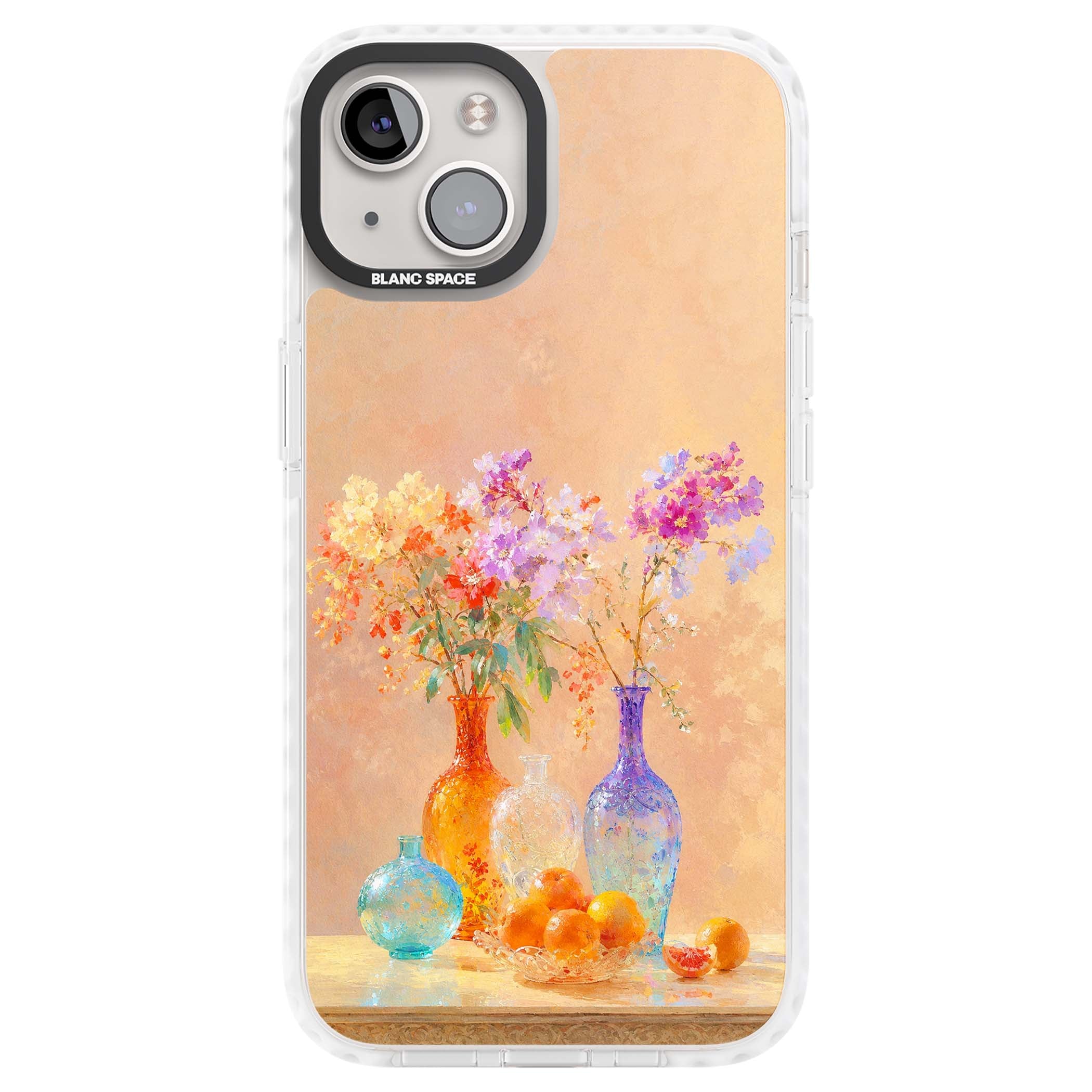 Peach Glass art iPhone case | Clear Impact case for iPhone 13, iPhone 14, iPhone 15